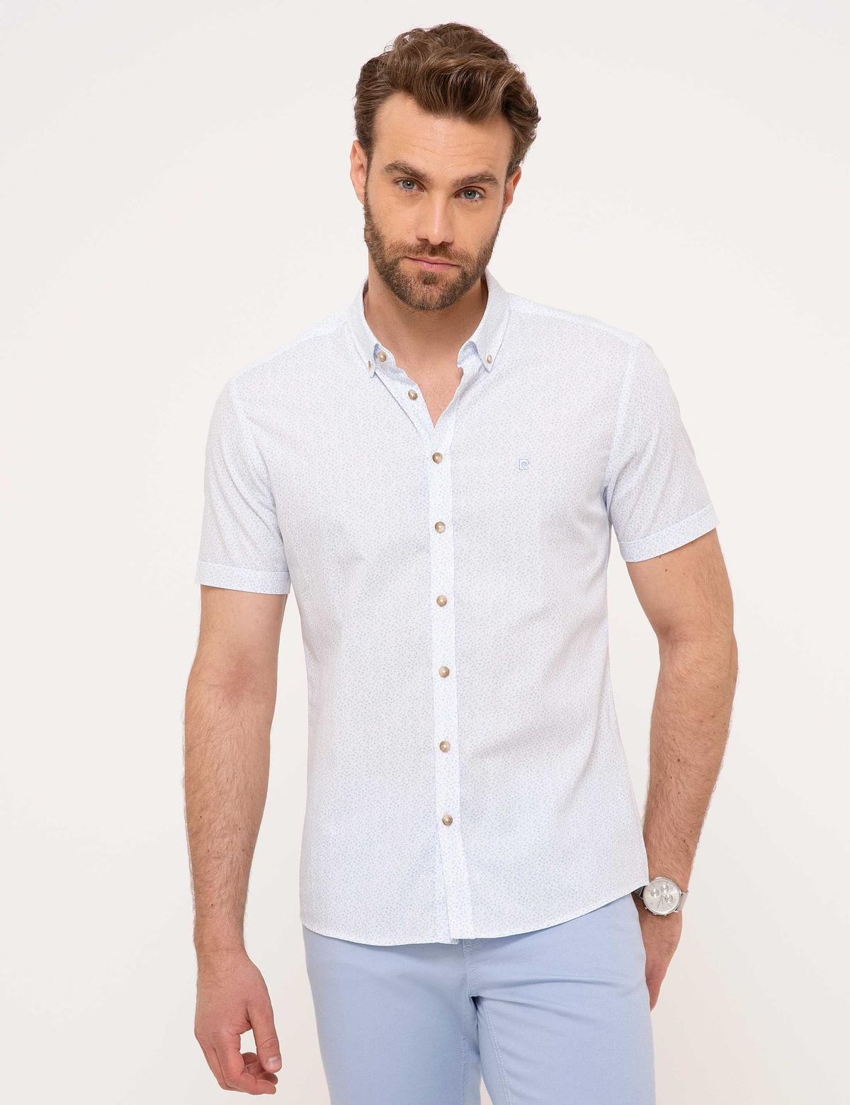 Açık Mavi Slim Fit Kısa Kollu Gömlek - 50180177001