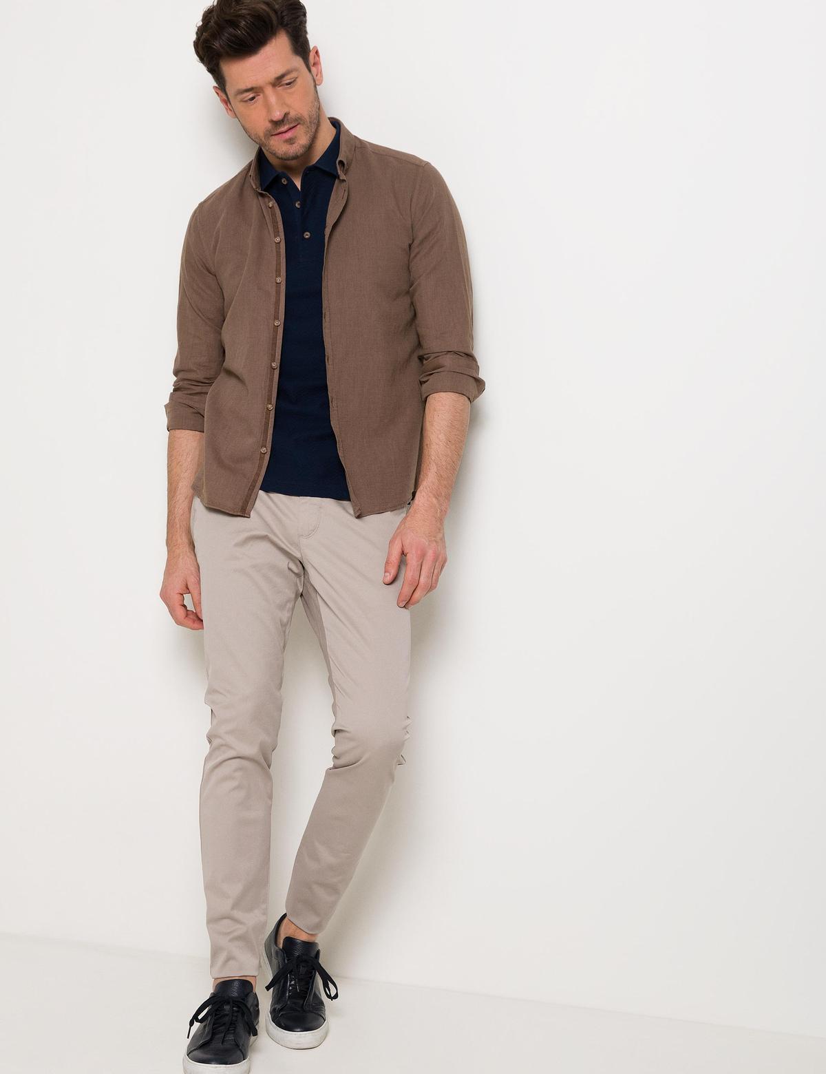 Vizon Slim Fit Uzun Kollu Gömlek - 50185777139