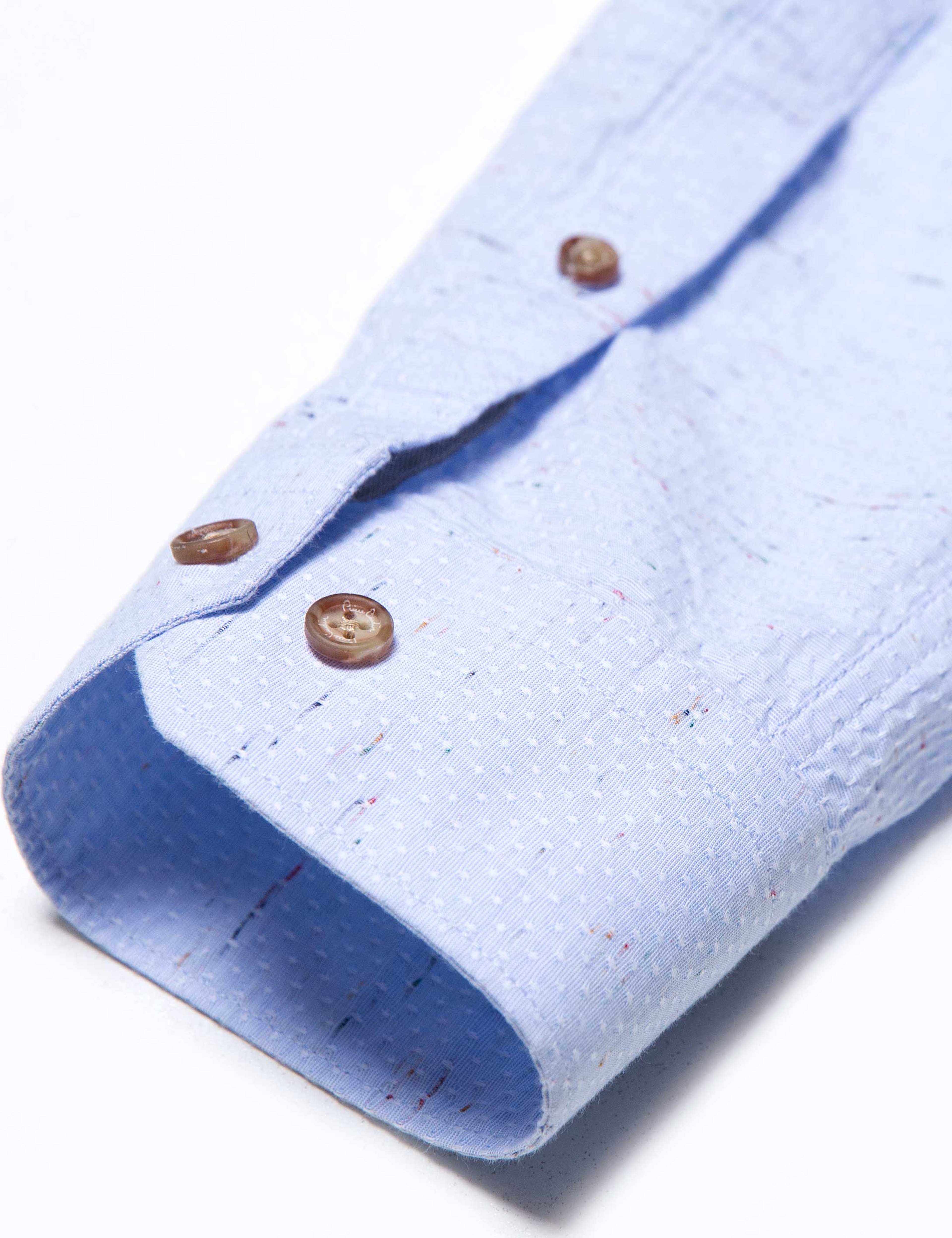 Açık Mavi Slim Fit Gömlek - Image 4