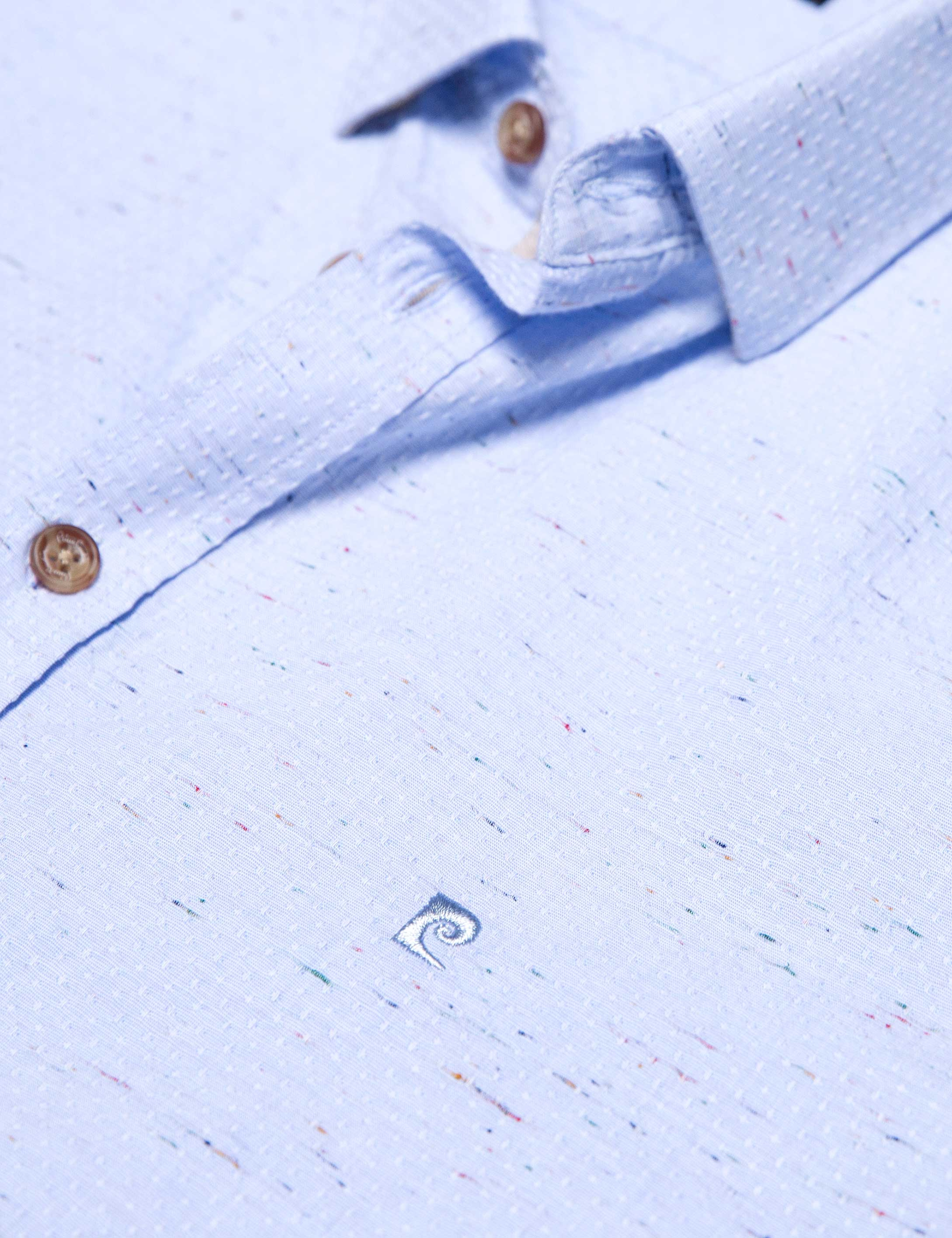 Açık Mavi Slim Fit Gömlek - Image 3