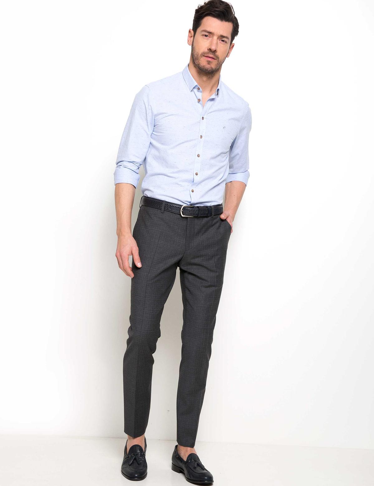 Açık Mavi Slim Fit Gömlek