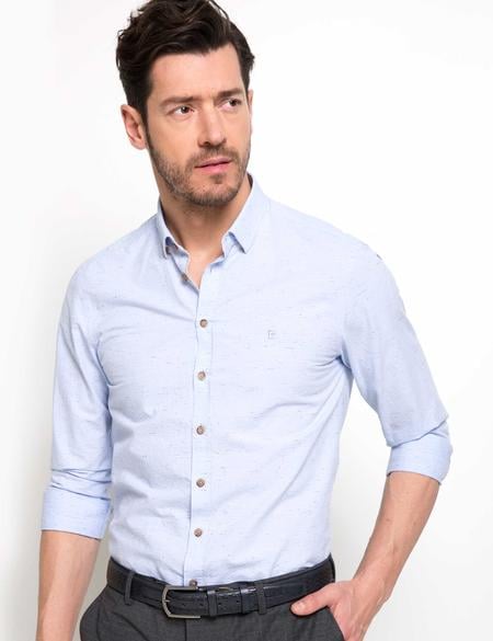 Açık Mavi Slim Fit Gömlek - 50185830006