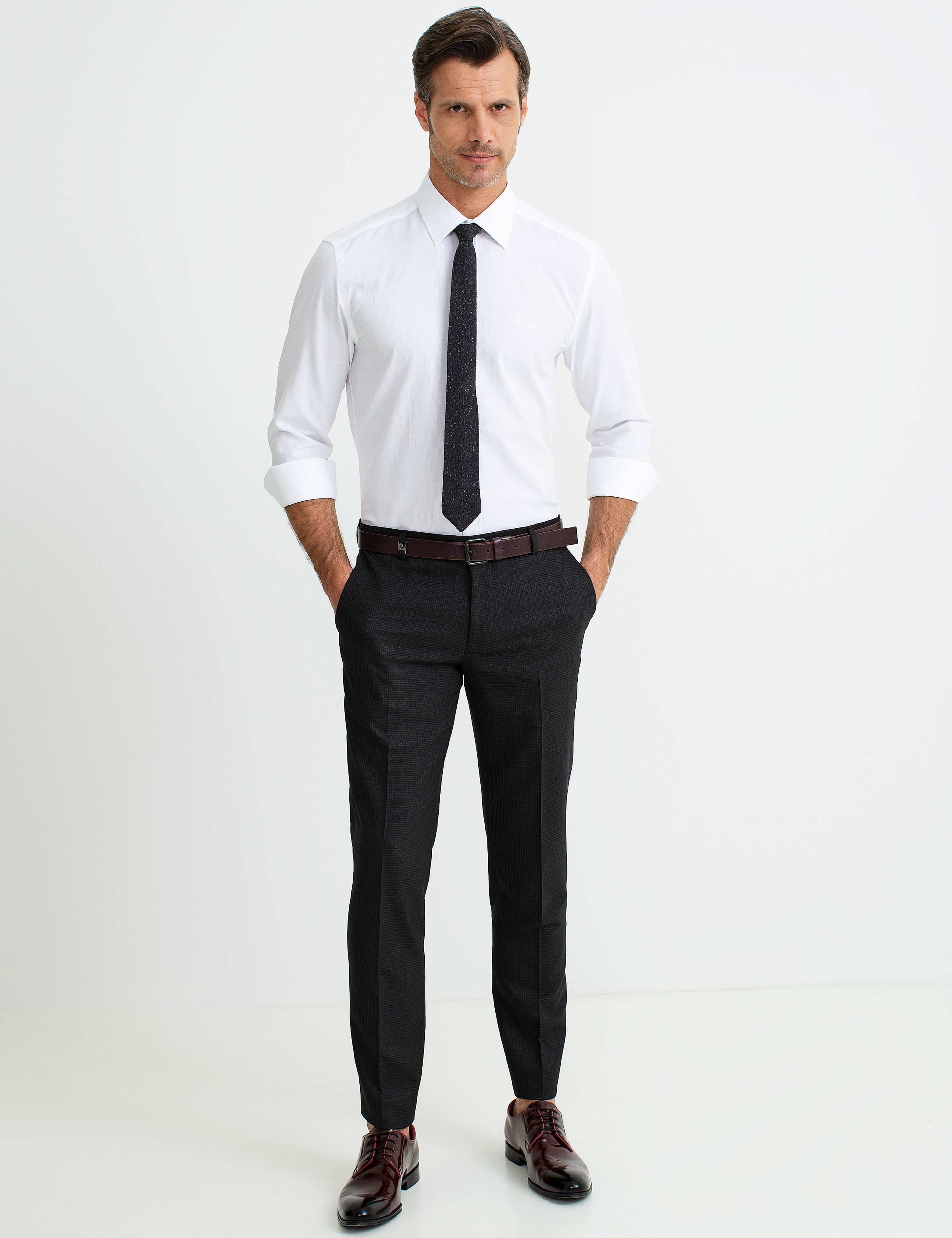 Beyaz Slim Fit Gömlek - Image 2