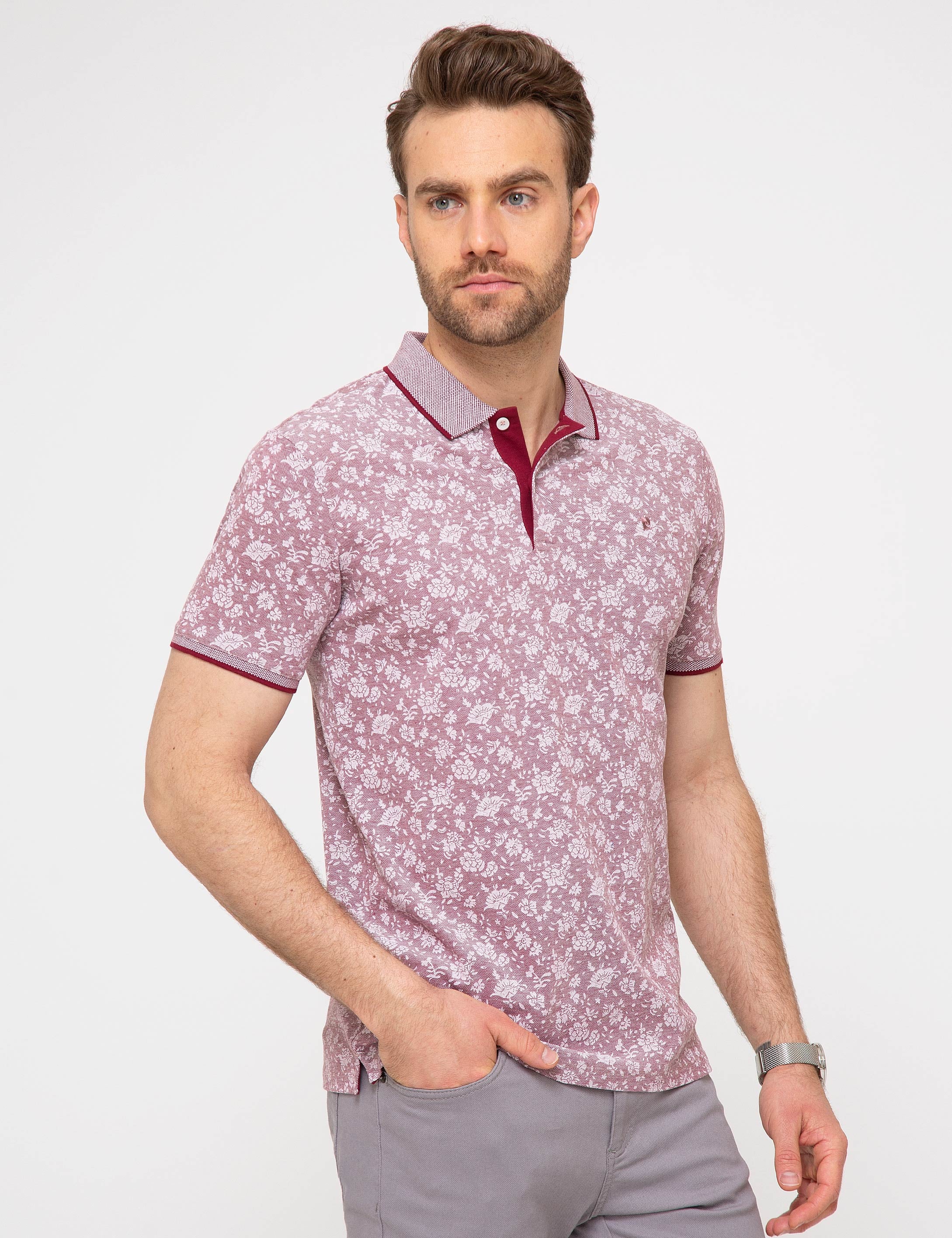 Bordo Slim Fit Tişört