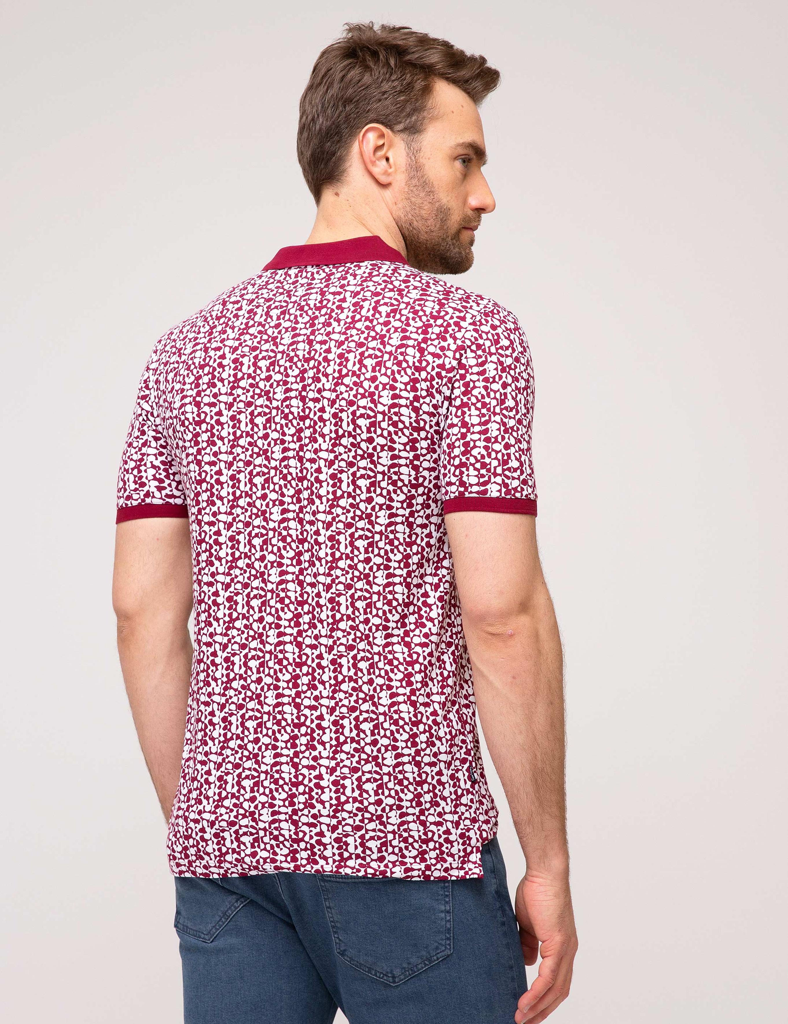 Bordo Slim Fit Polo Yaka Tişört