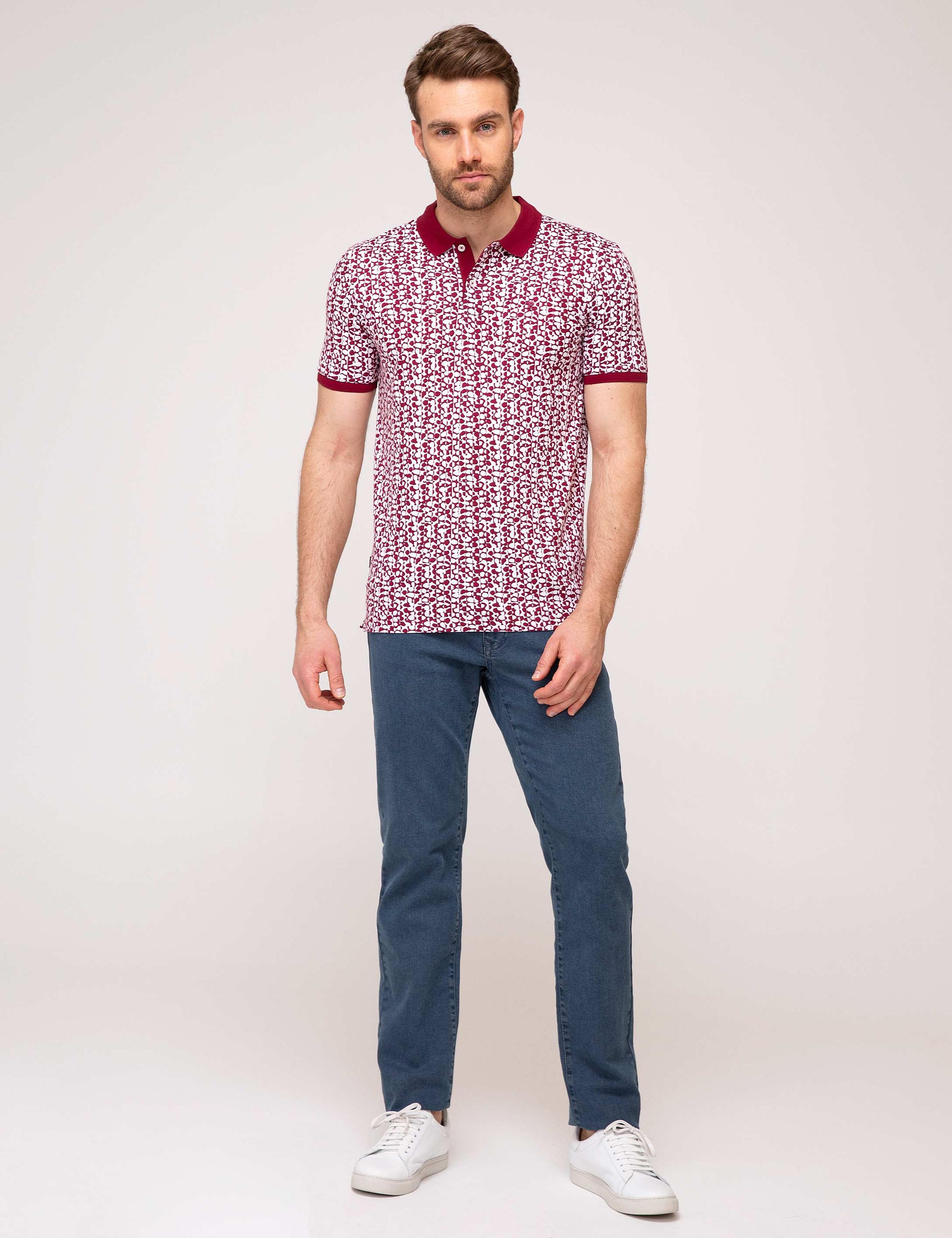 Bordo Slim Fit Polo Yaka Tişört