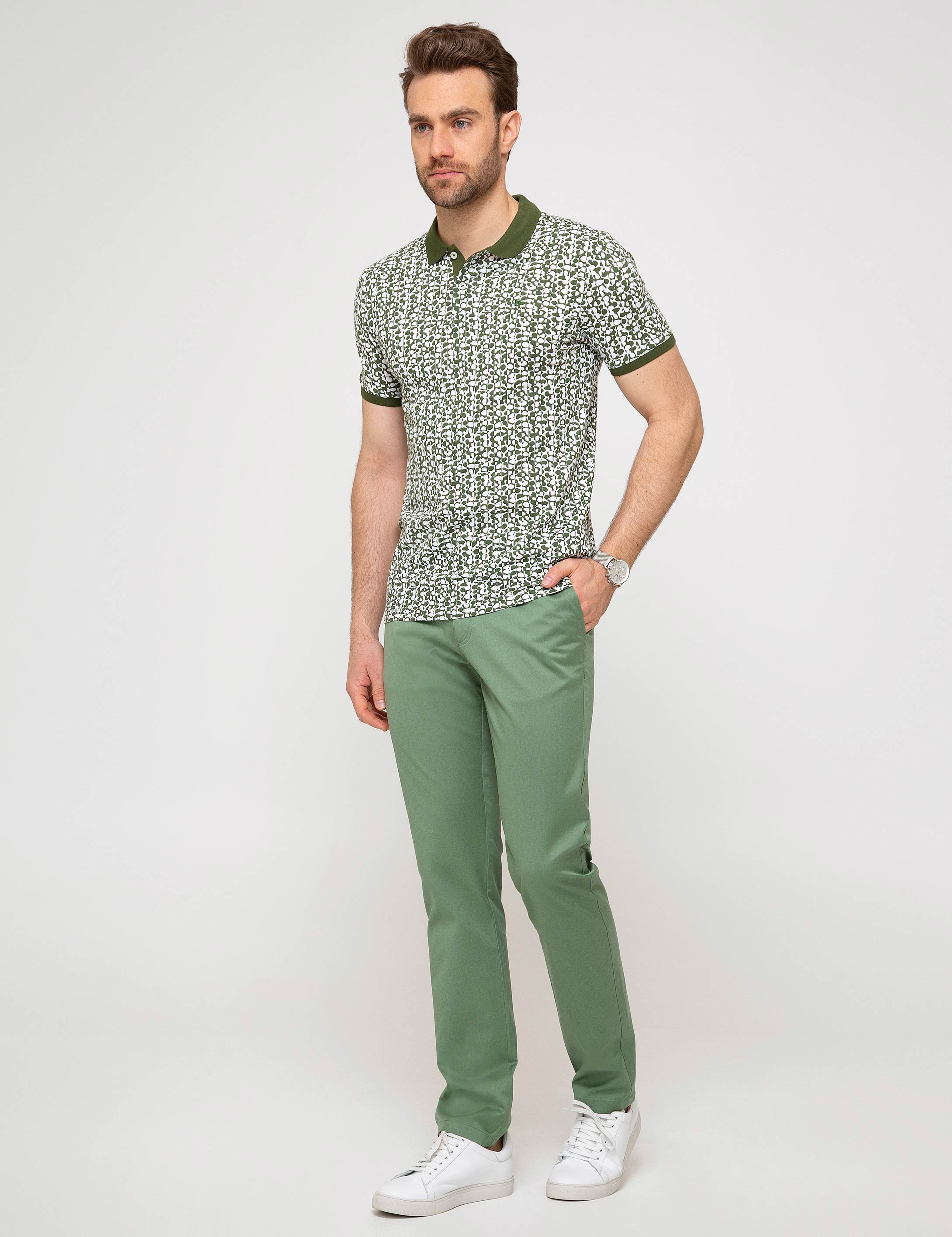 Yeşil Slim Fit Tişört - Image 3