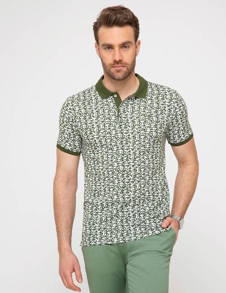Yeşil Slim Fit Tişört - 50185848043