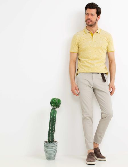 Sarı Slim Fit Tişört - 50185849007
