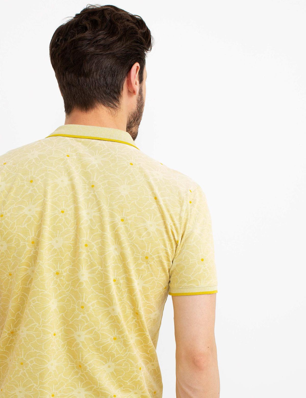 Sarı Slim Fit Tişört - 50185849007