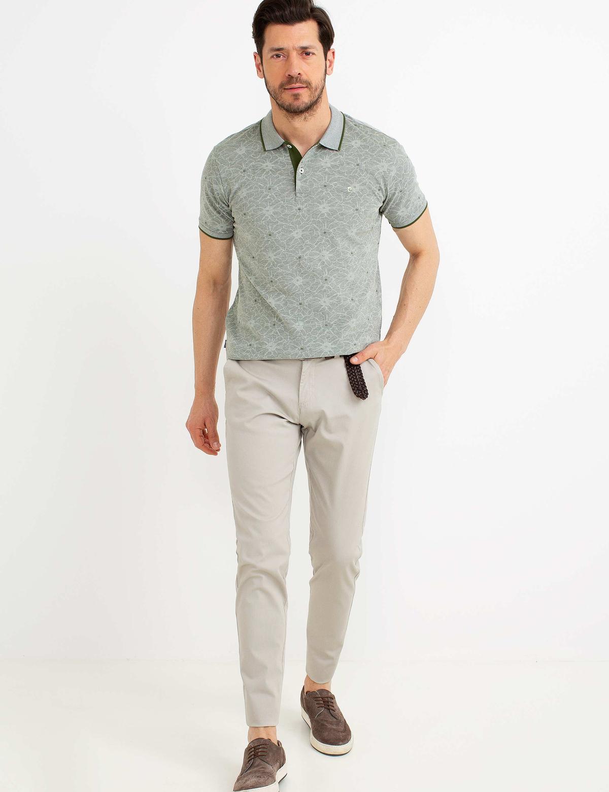 Yeşil Slim Fit Tişört - 50185849028