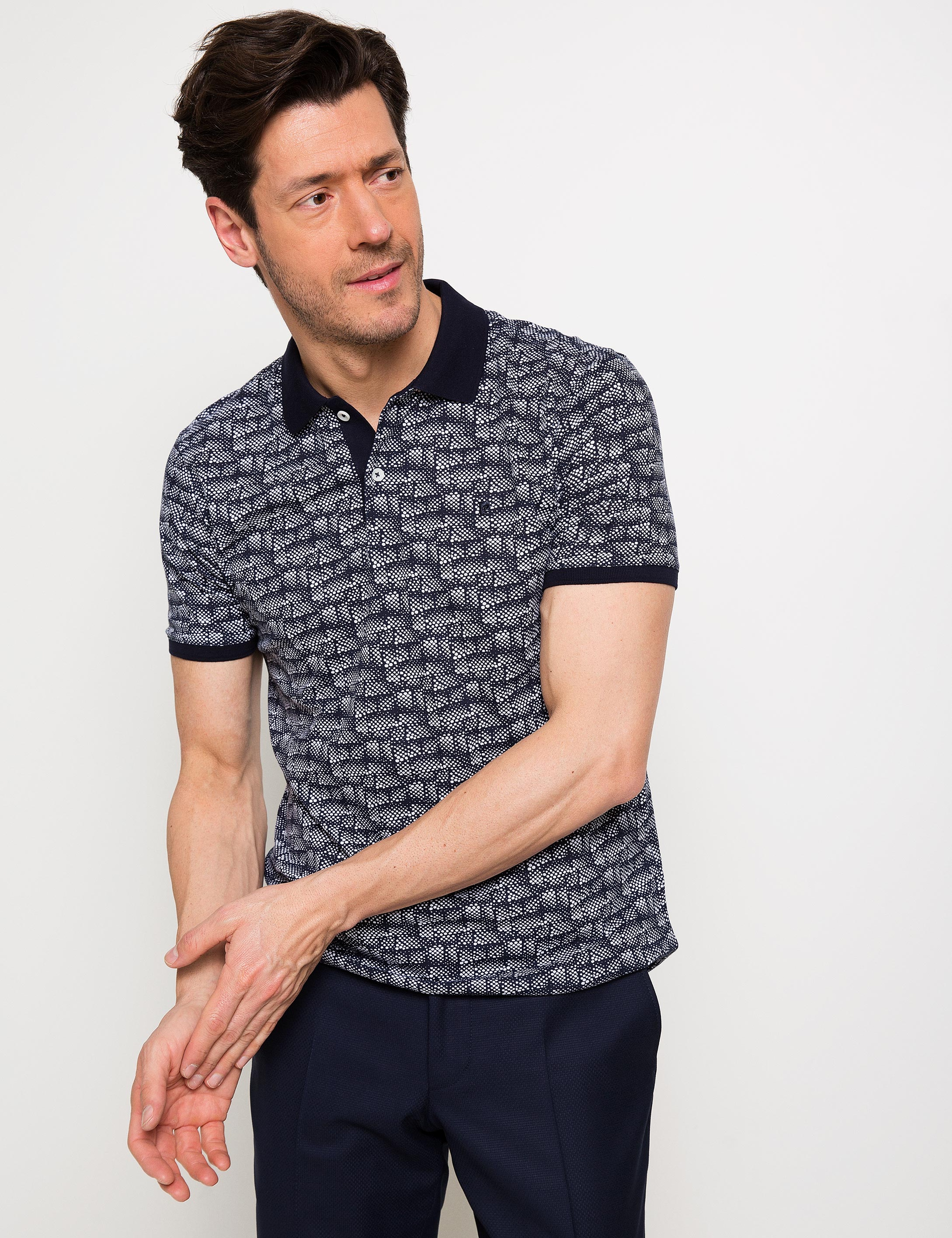 Lacivert Slim Fit Tişört - Image 2