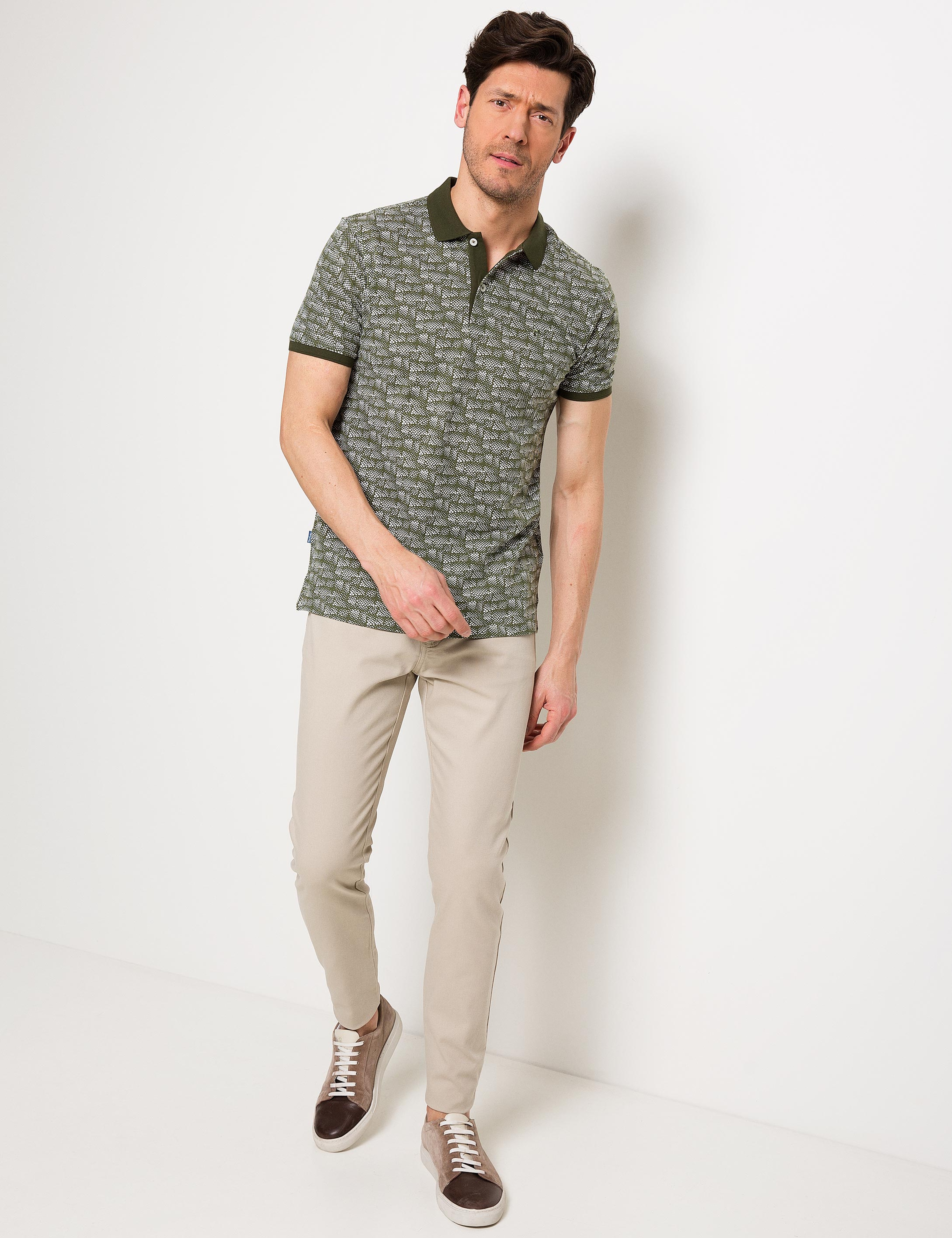 Yeşil Slim Fit Tişört - Image 1