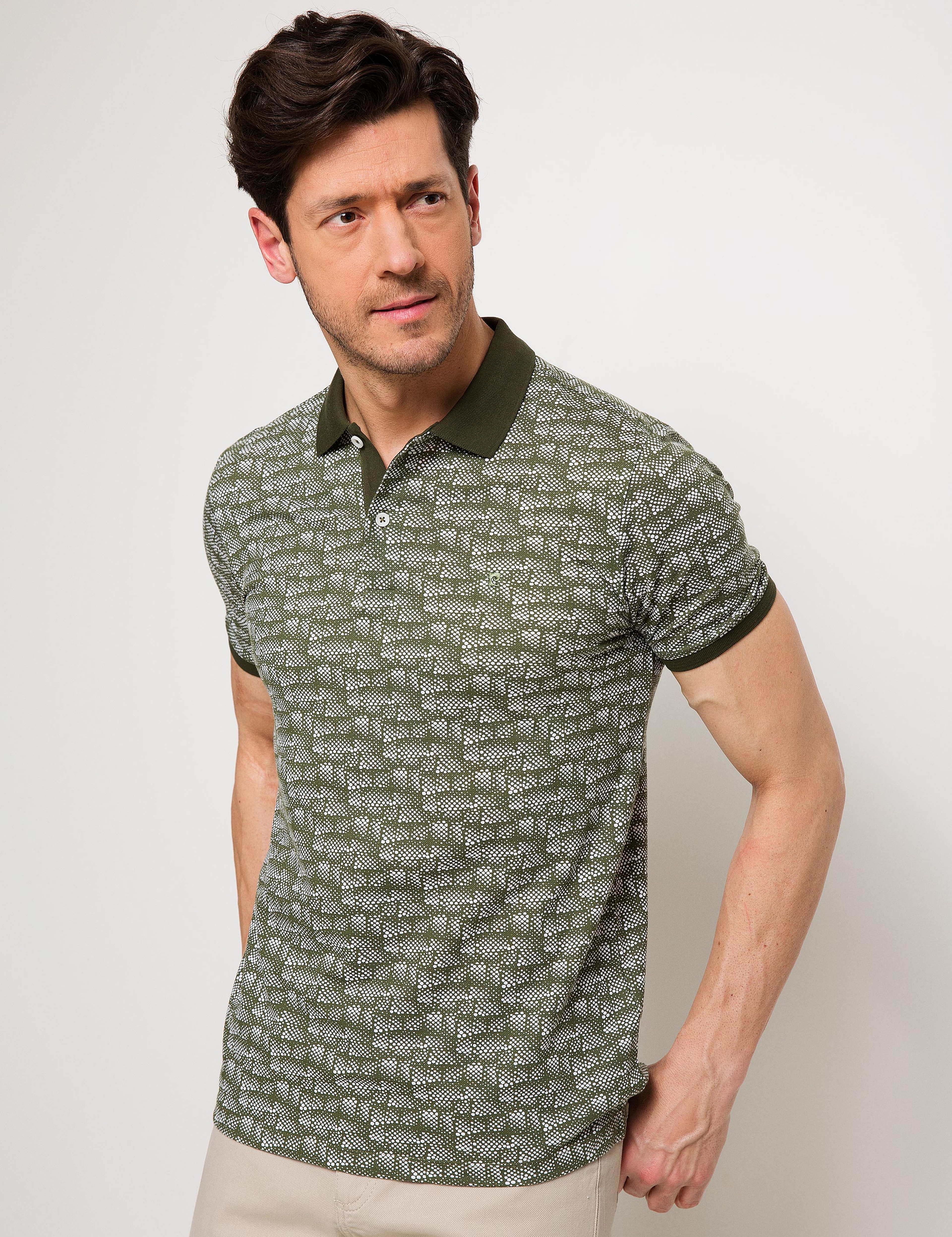 Yeşil Slim Fit Tişört - Image 2