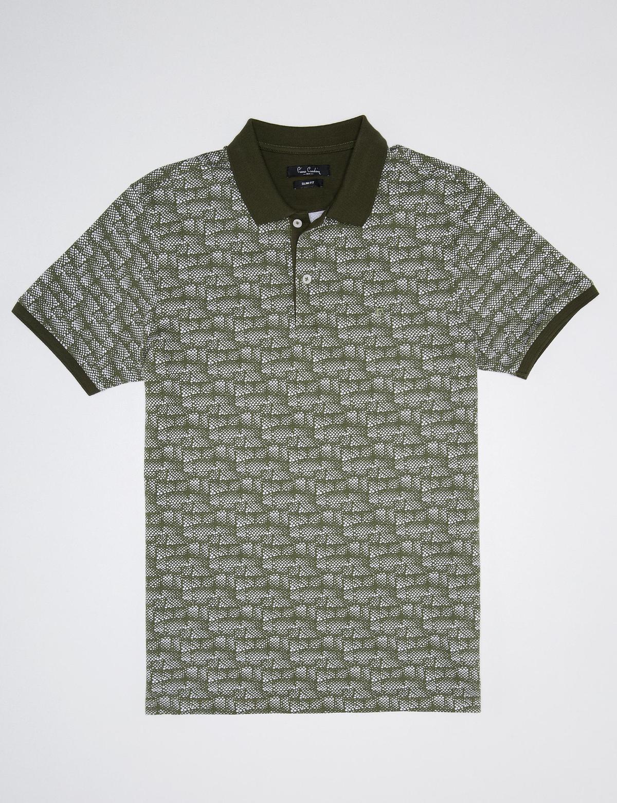 Yeşil Slim Fit Tişört - 50185853019