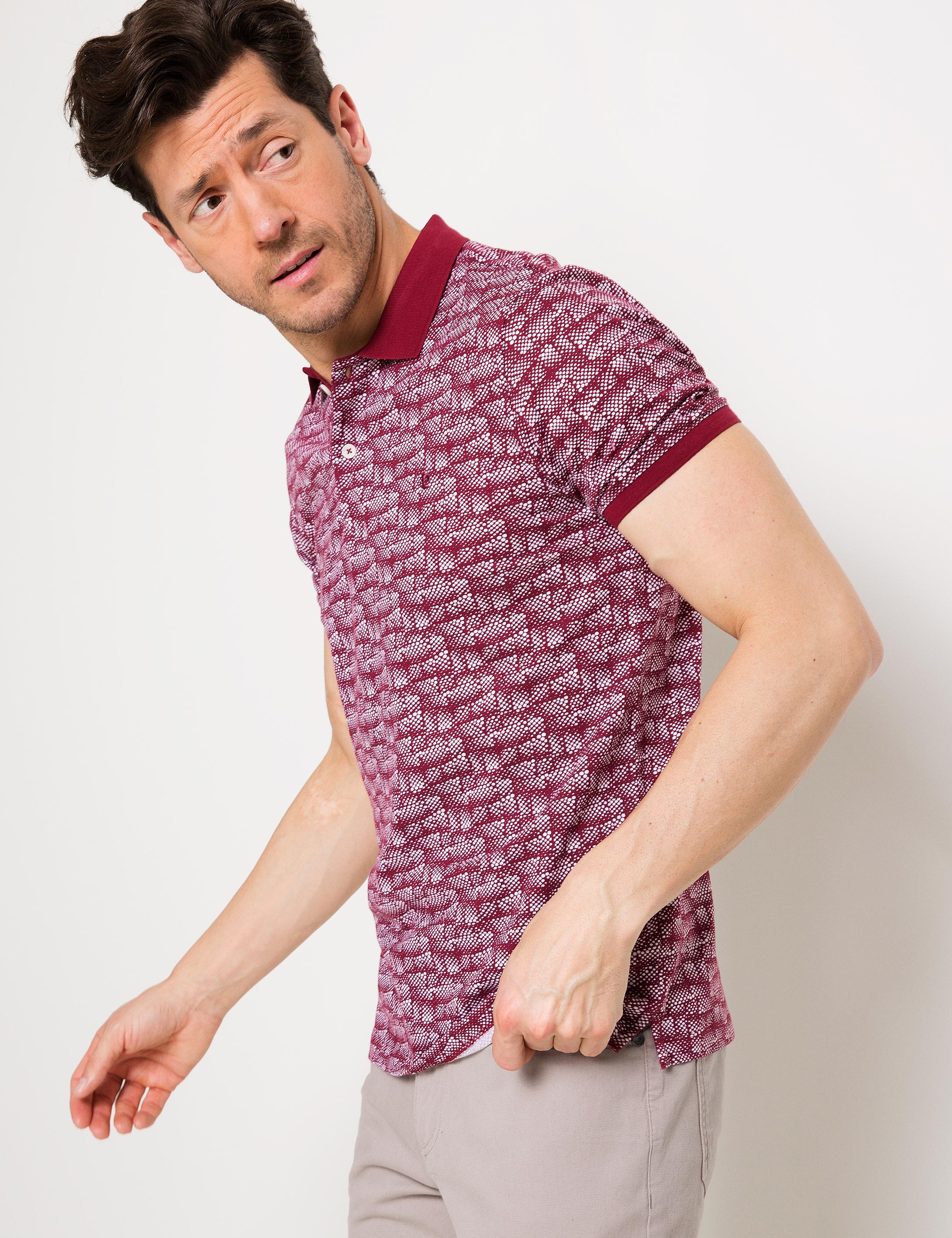 Bordo Slim Fit Tişört - Image 1