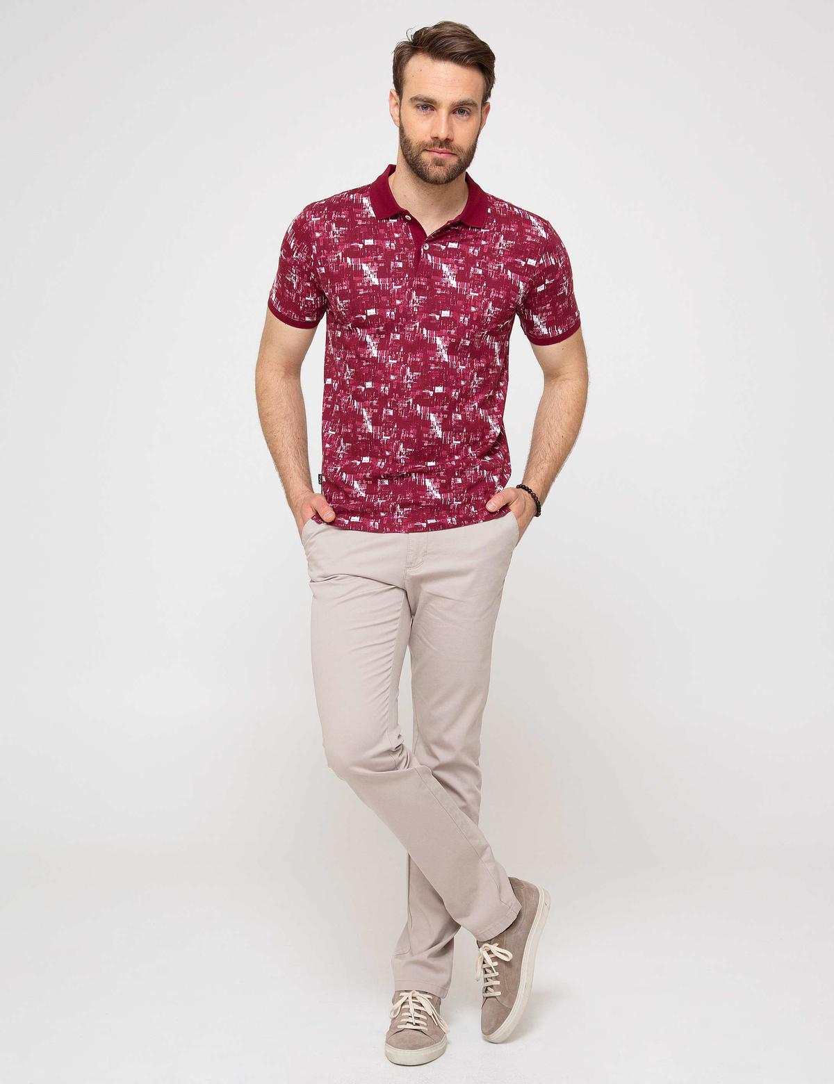 Bordo Slim Fit Tişört - 50185860013