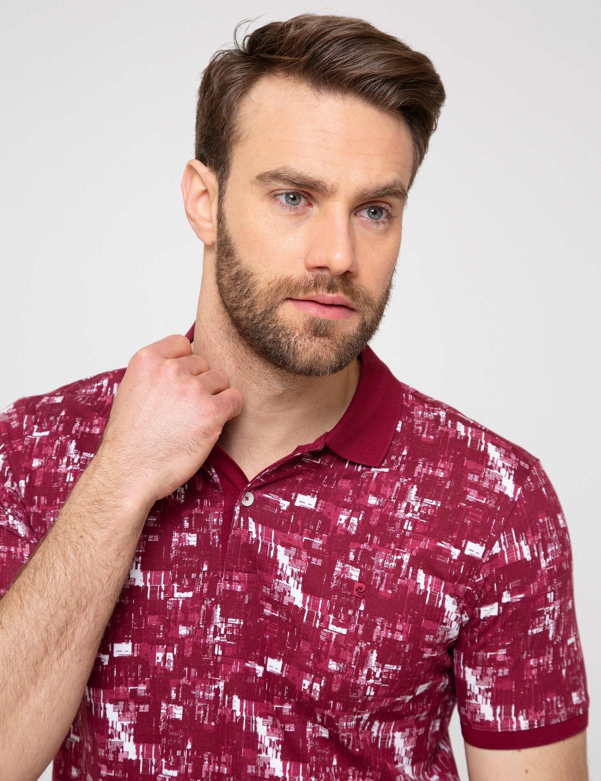 Bordo Slim Fit Tişört - 50185860013