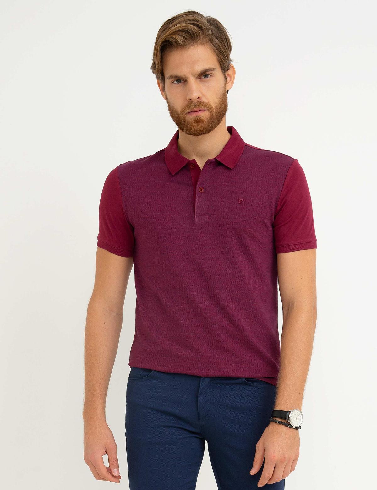 Bordo Slim Fit Tişört - 50185870019
