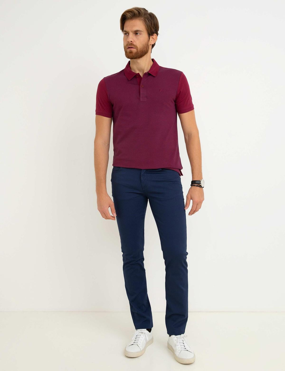 Bordo Slim Fit Tişört