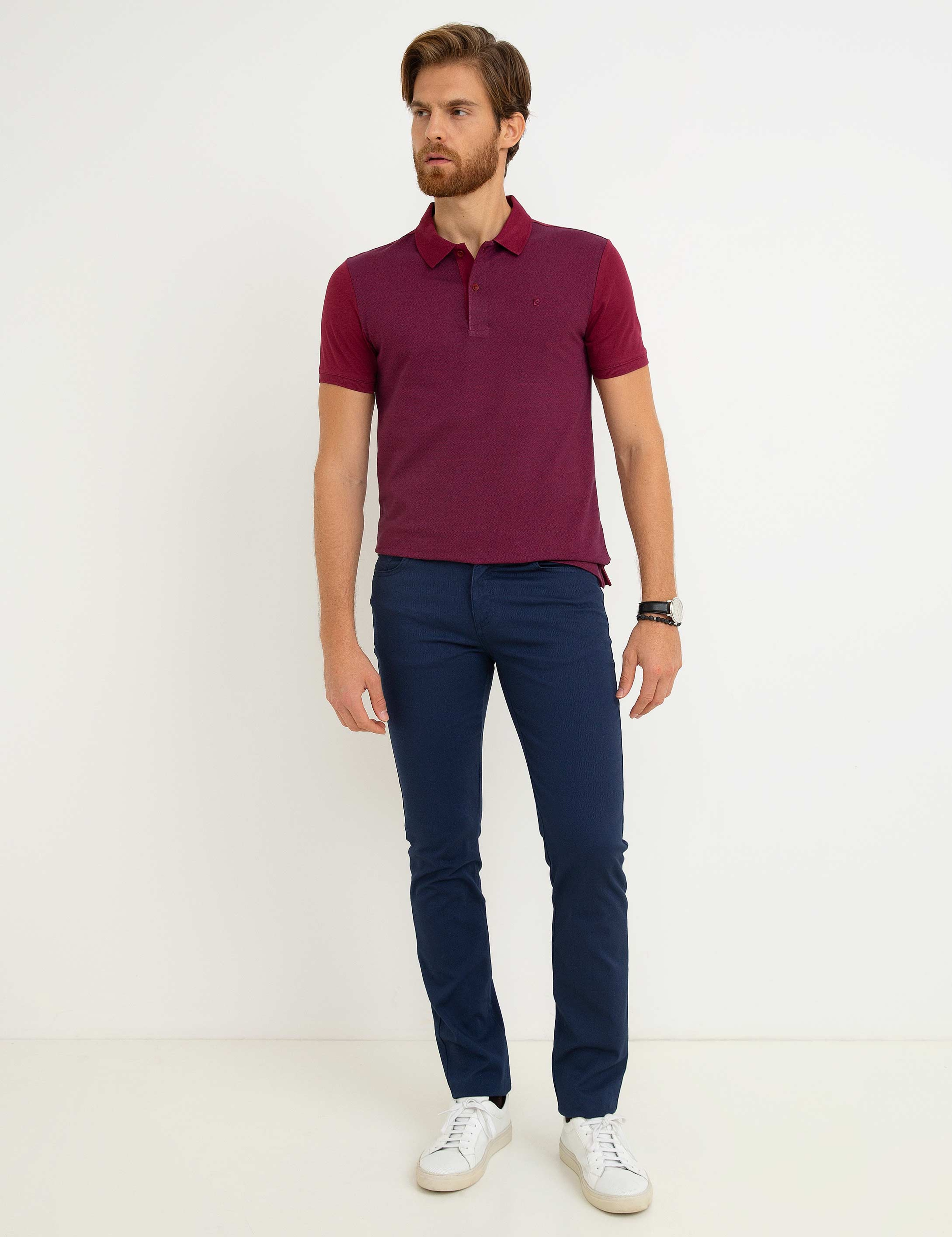 Bordo Slim Fit Tişört - Image 1