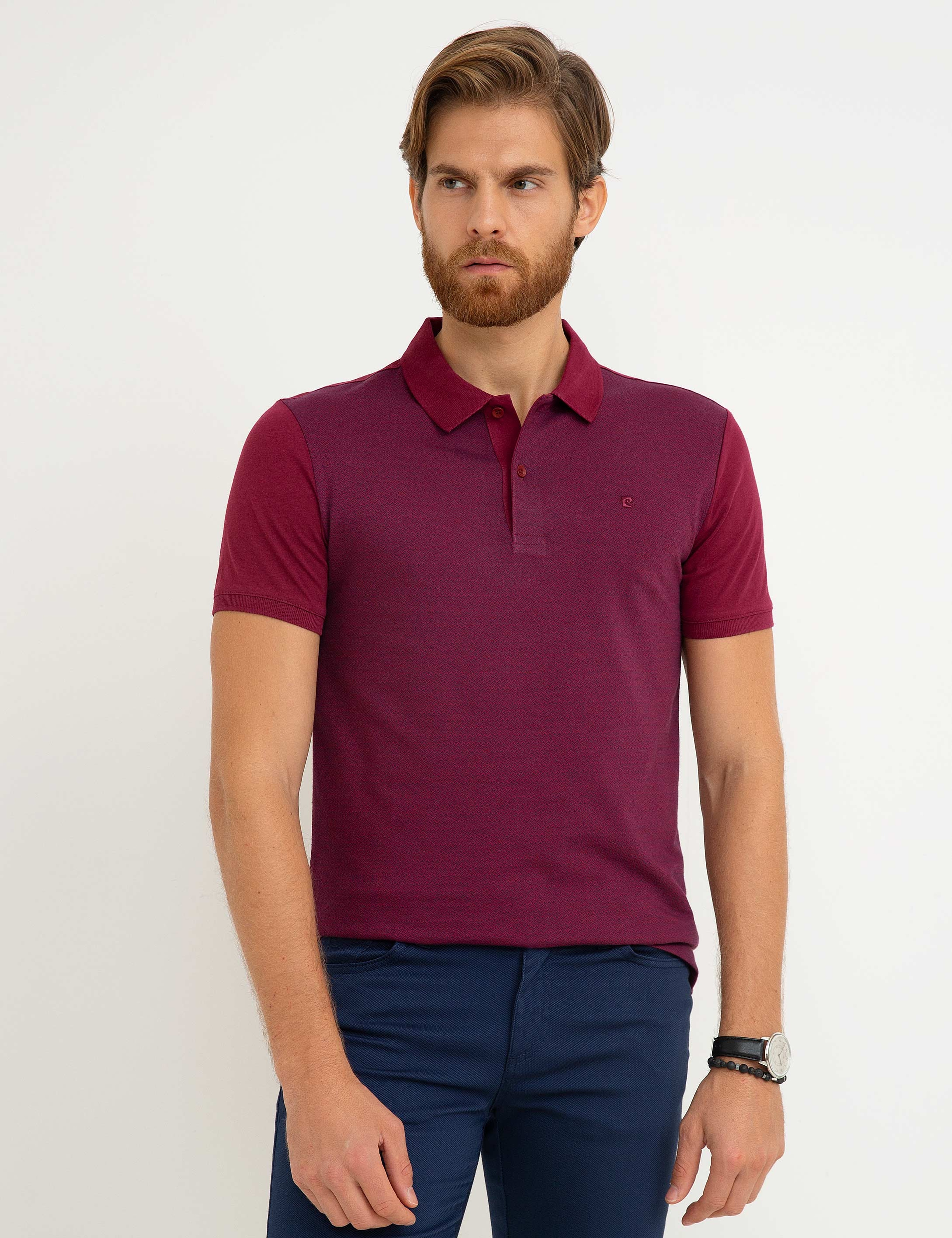 Bordo Slim Fit Tişört - Image 2