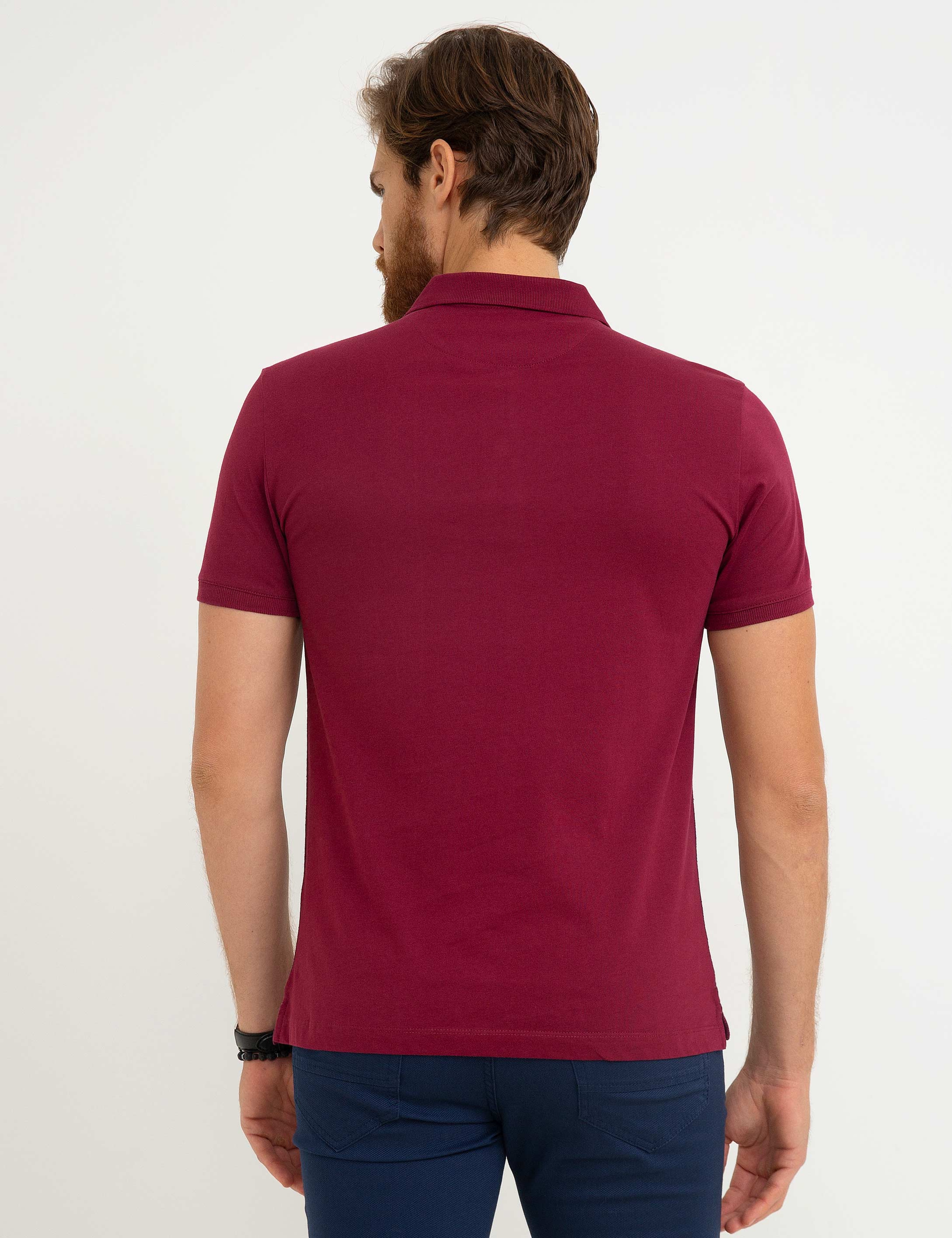 Bordo Slim Fit Tişört - Image 4