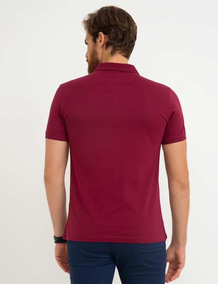 Bordo Slim Fit Tişört - 50185870019