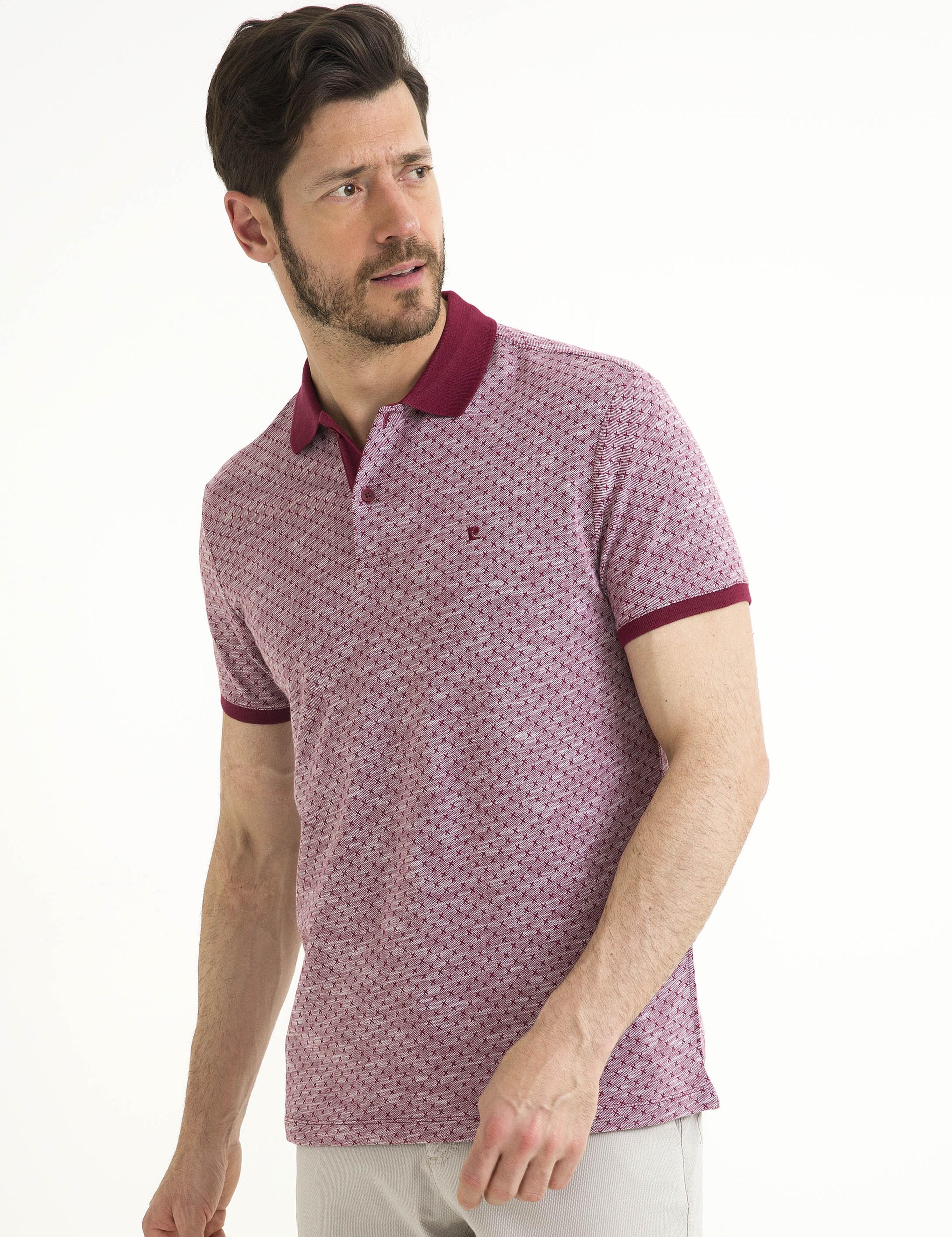 Bordo Slim Fit Polo Yaka Tişört