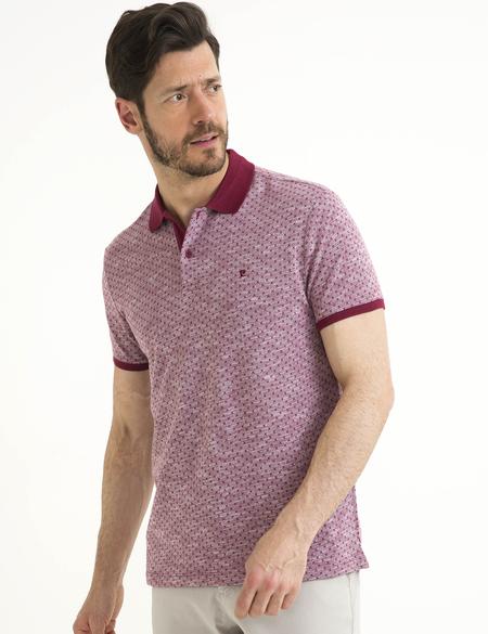 Bordo Slim Fit Polo Yaka Tişört - 50185875021