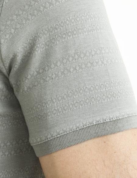 Açık Gri Slim Fit Tişört - 50185877020