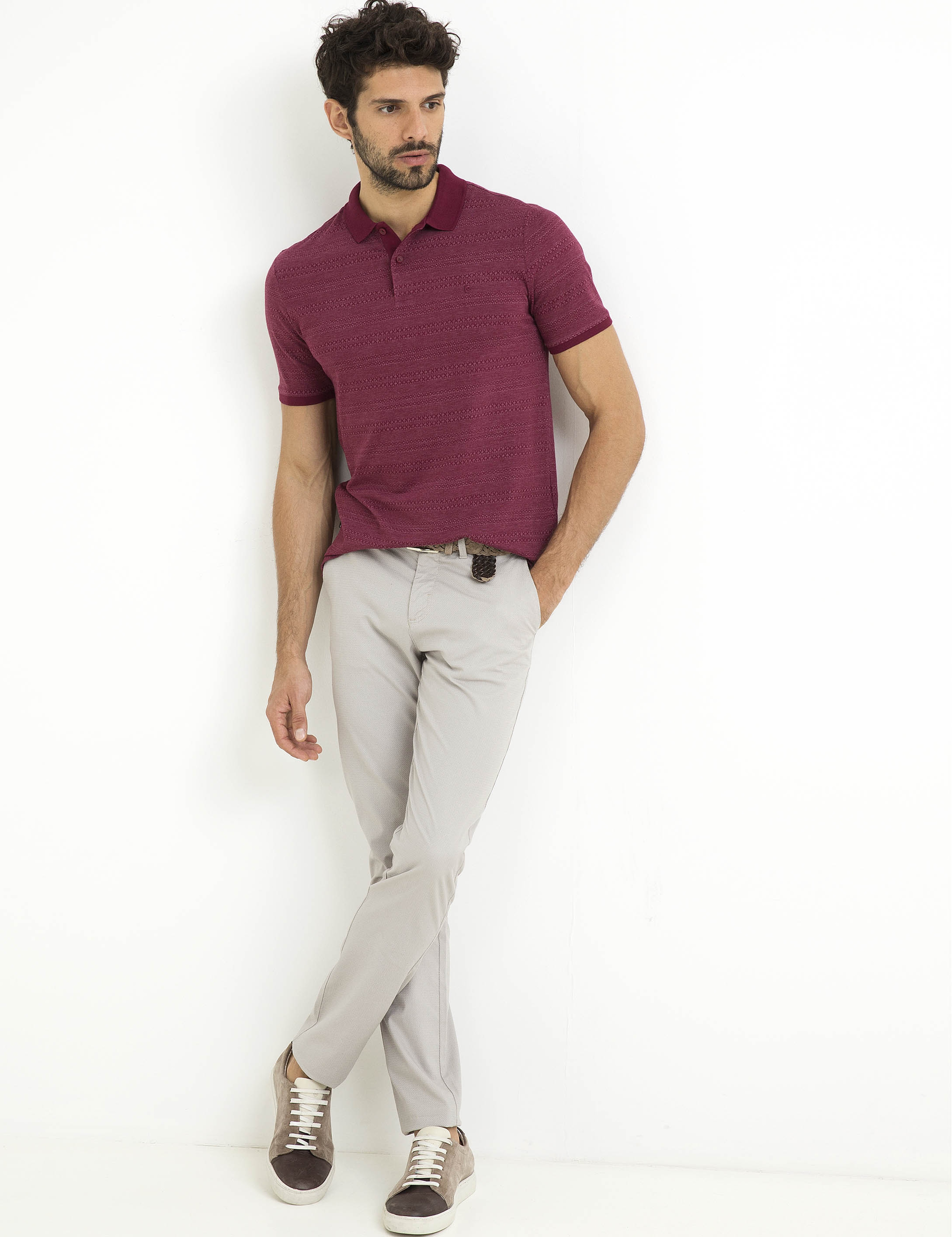 Bordo Slim Fit Tişört - Image 2