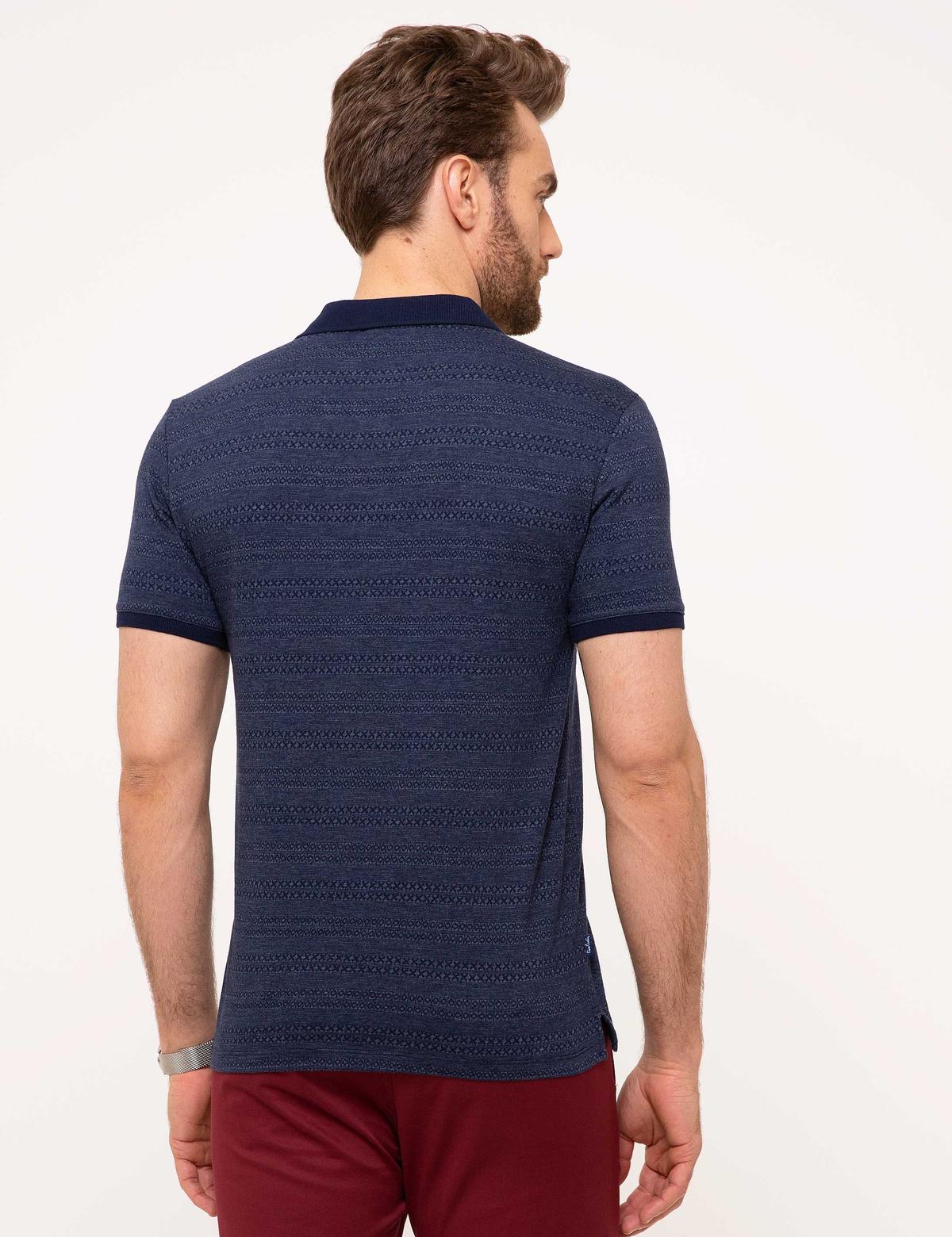 Lacivert Slim Fit Tişört - 50185877044