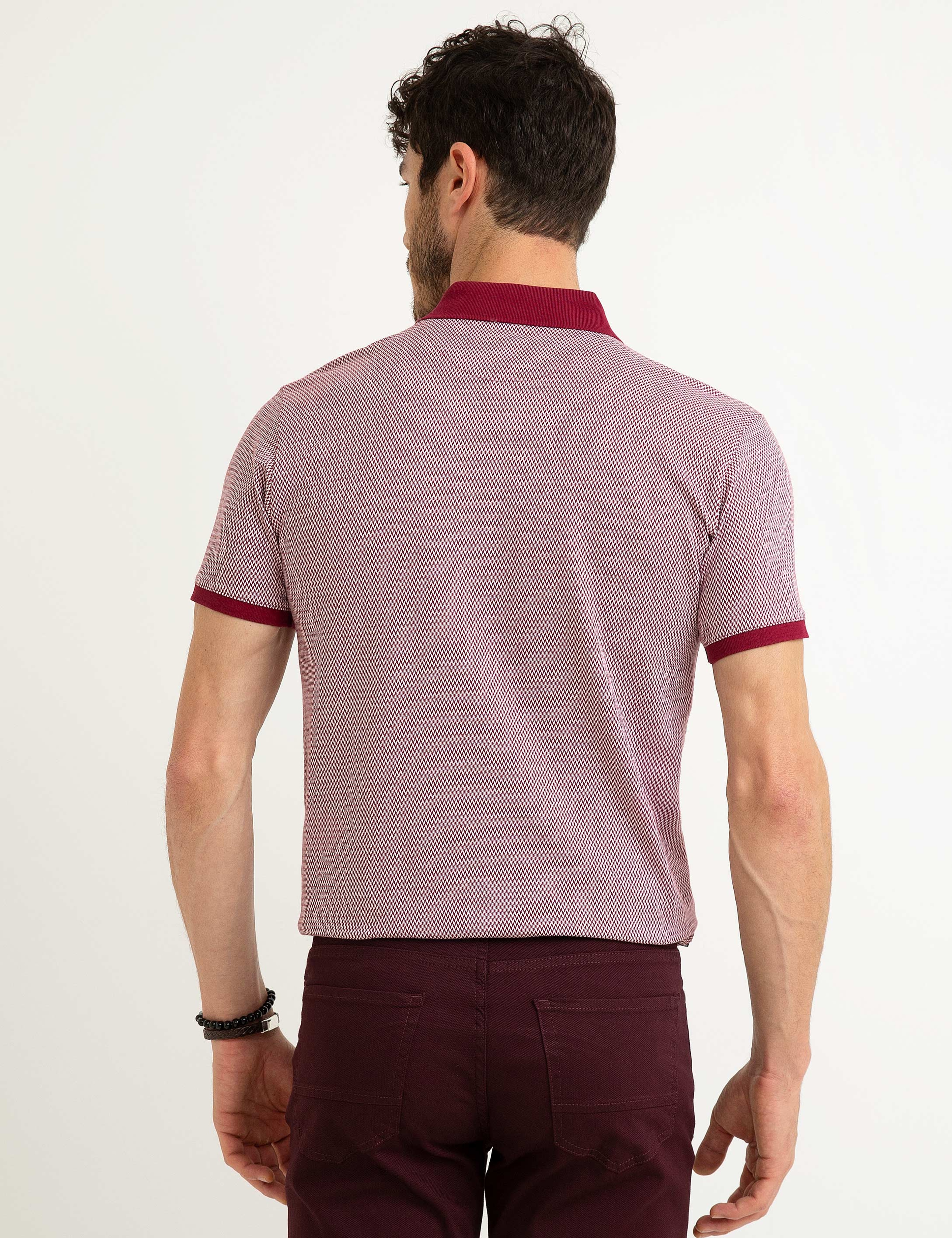 Bordo Regular Fit Polo Yaka Tişört