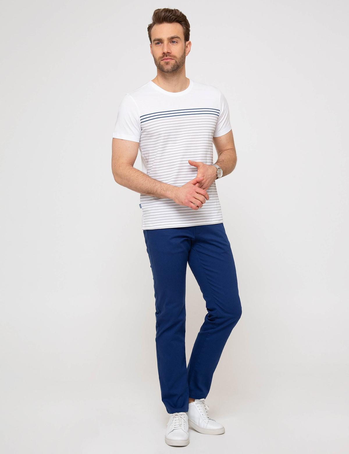 Beyaz Slim Fit Tişört - 50185901001