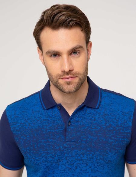 Lacivert Slim Fit Polo Yaka Tişört - 50185908034