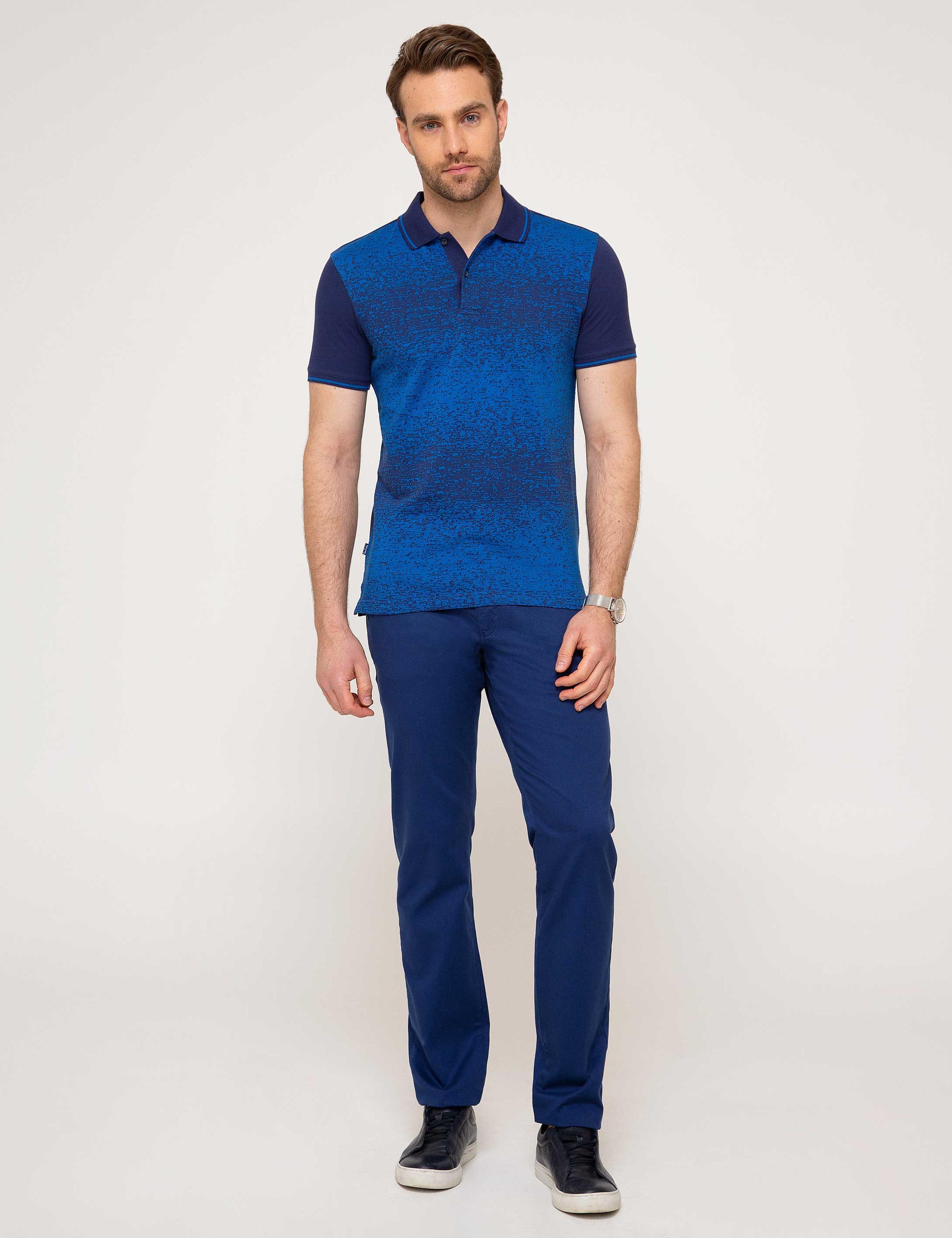 Lacivert Slim Fit Polo Yaka Tişört