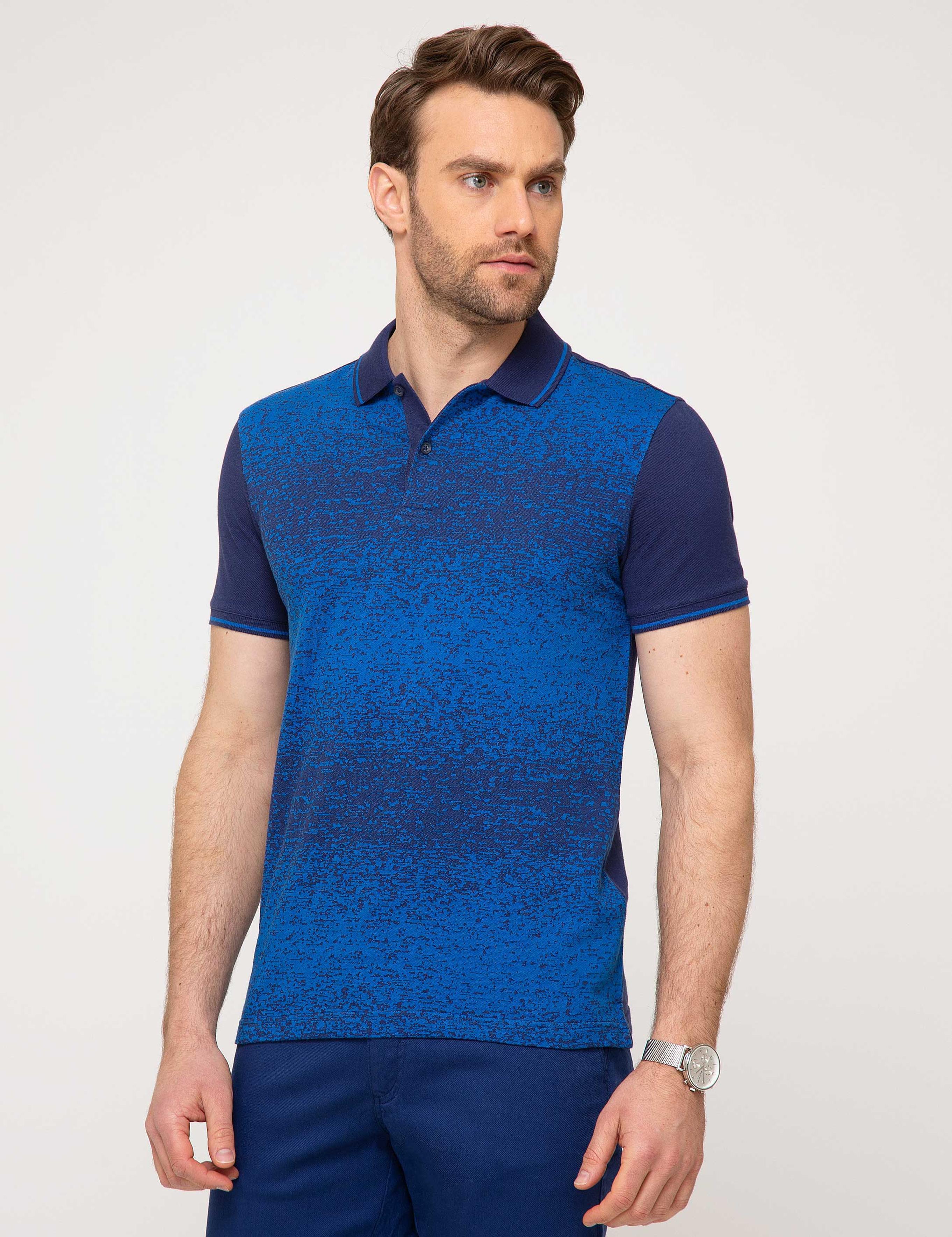 Lacivert Slim Fit Polo Yaka Tişört