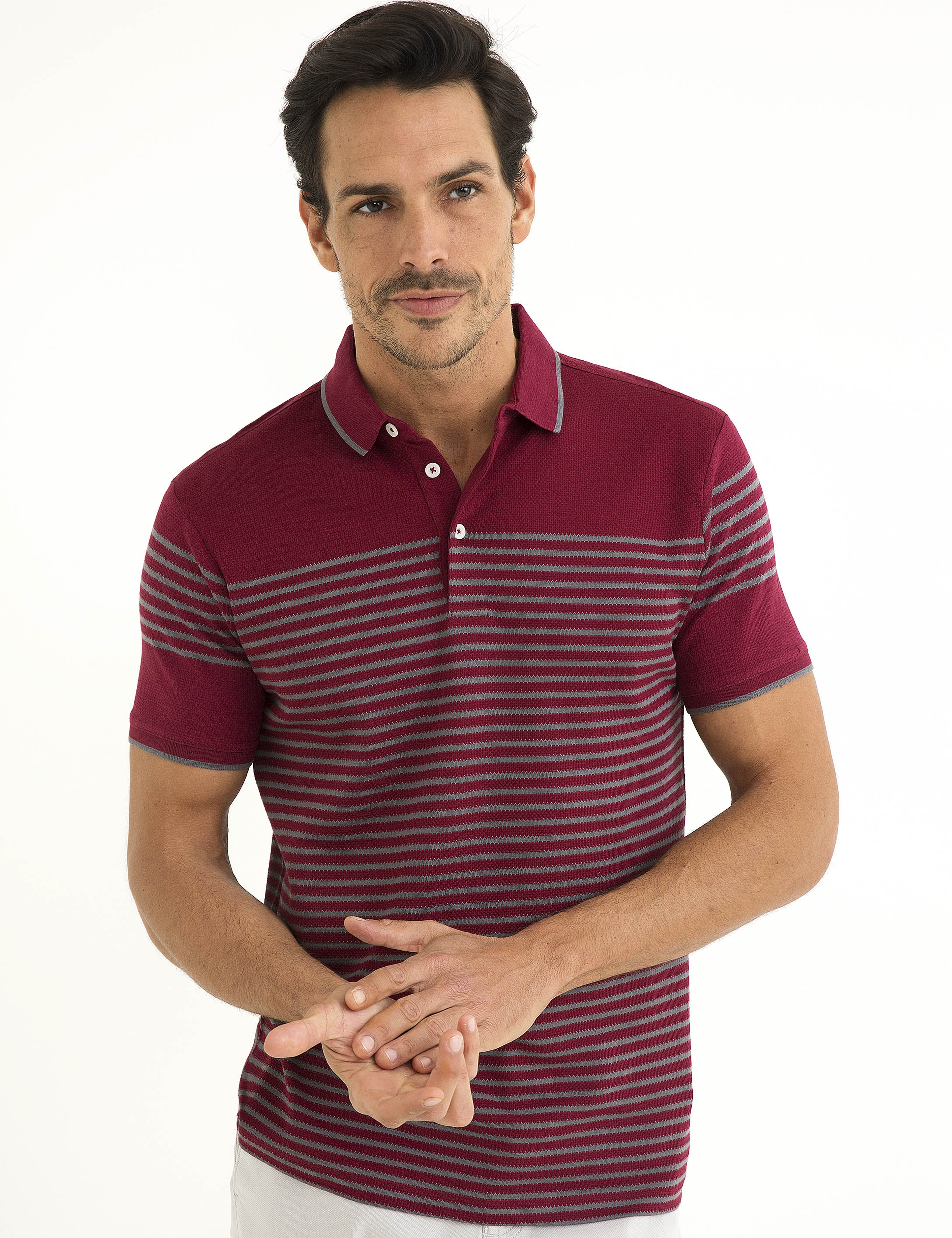 Bordo Slim Fit Tişört - Image 2