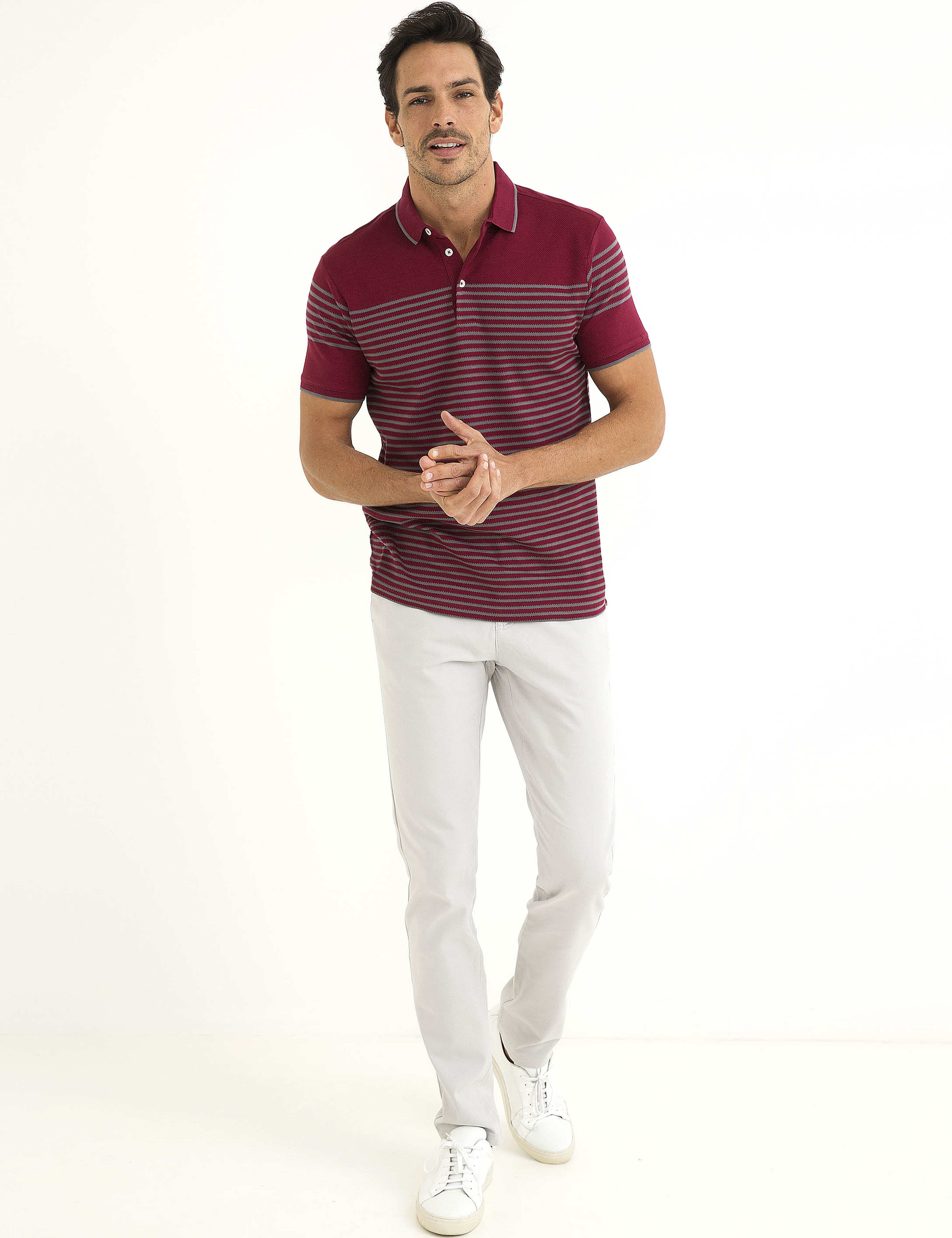 Bordo Slim Fit Tişört - Image 1
