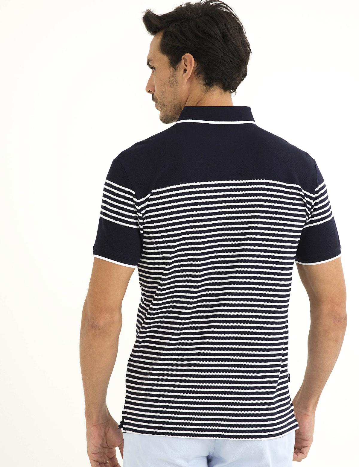 Lacivert Slim Fit Polo Yaka T-Shirt - 50185913033