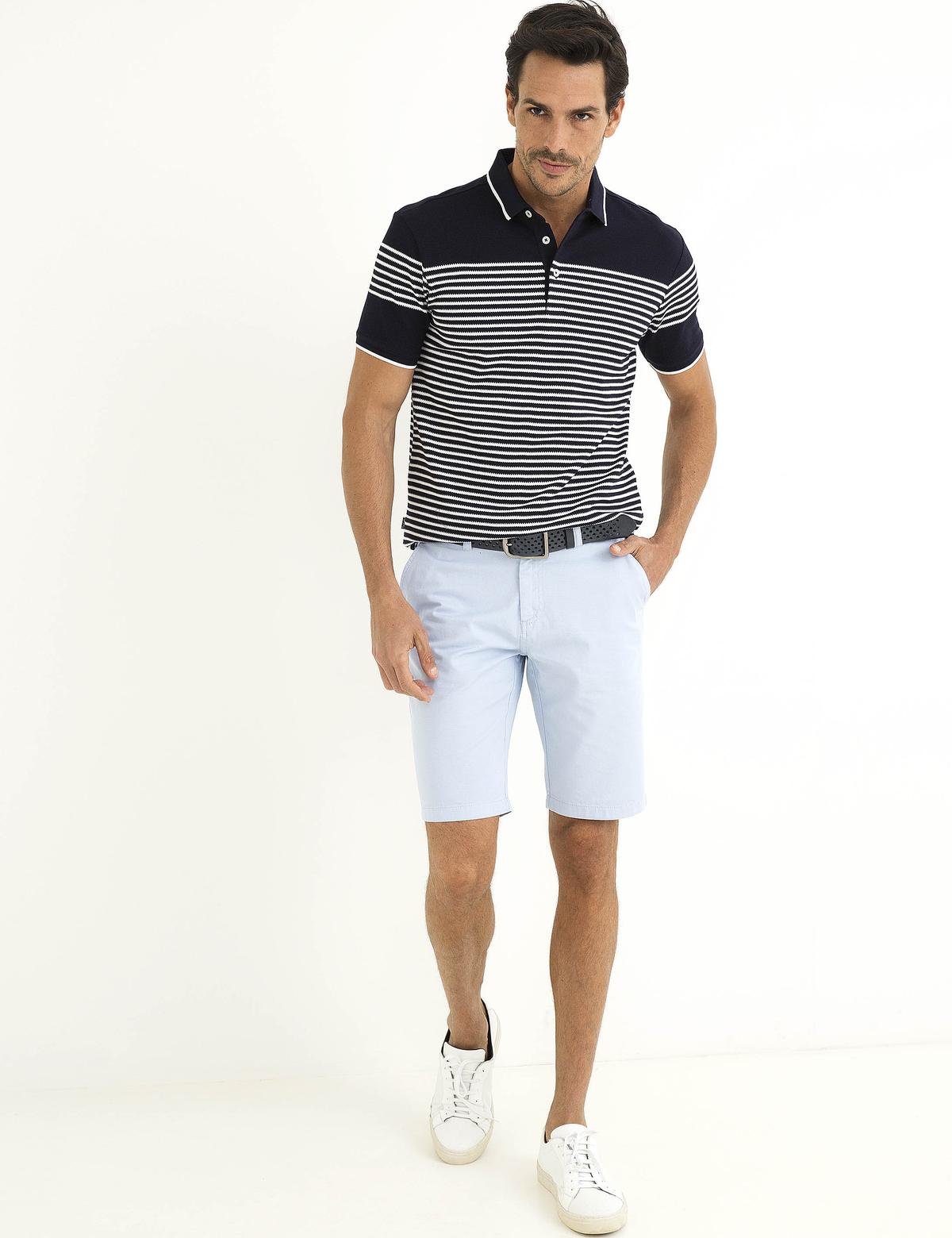 Lacivert Slim Fit Polo Yaka T-Shirt - 50185913033