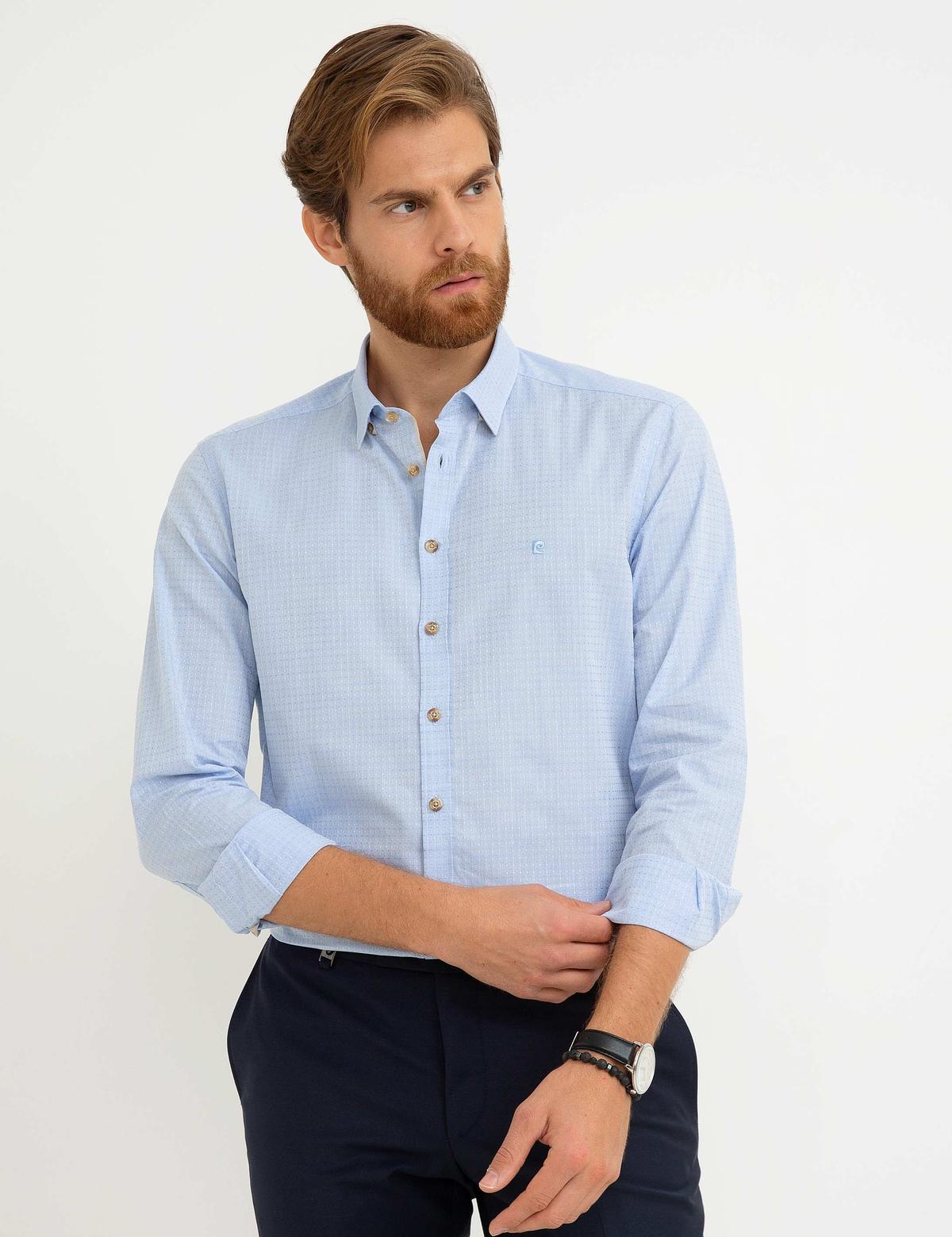 Açık Mavi Slim Fit Gömlek - 50186020005