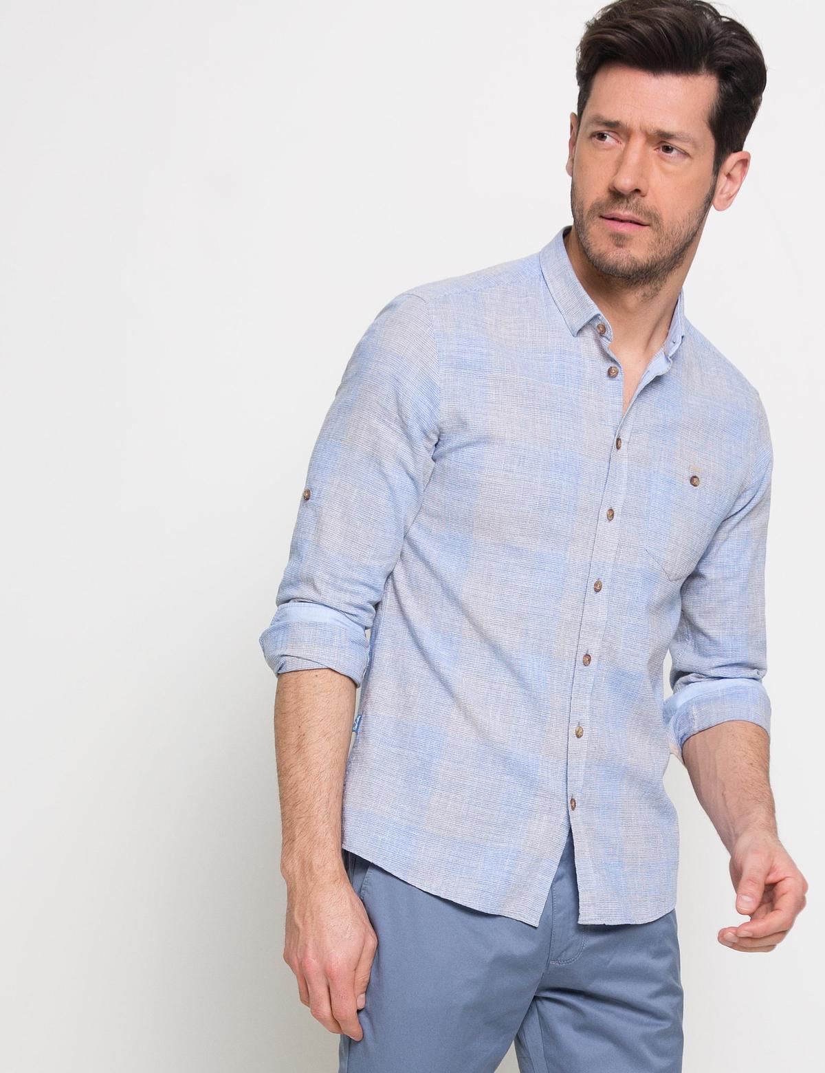 Mavi Slim Fit Gömlek