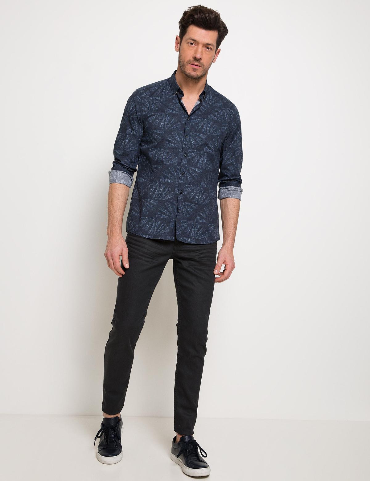 Lacivert Slim Fit Gömlek - 50186196014