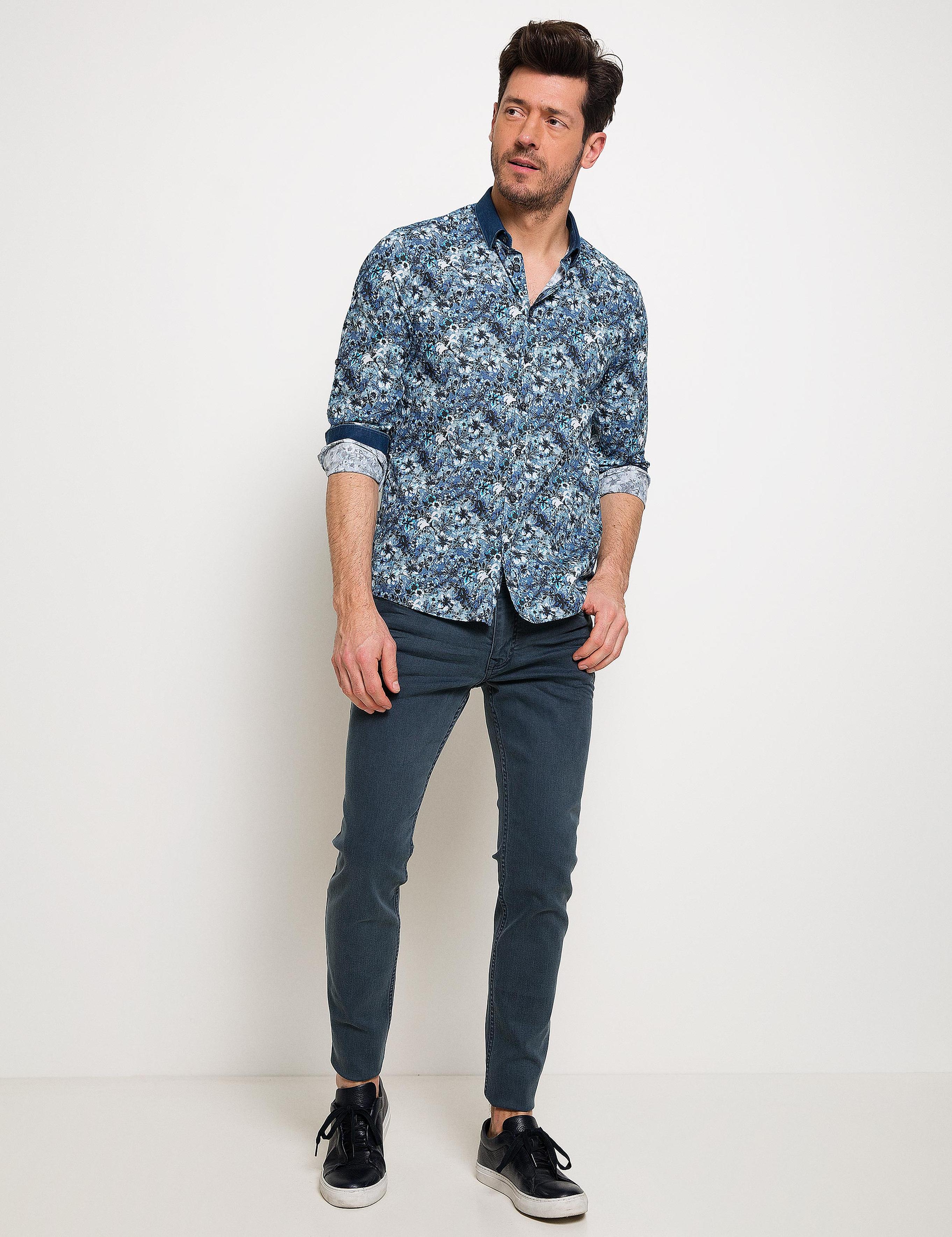 Lacivert Slim Fit Gömlek