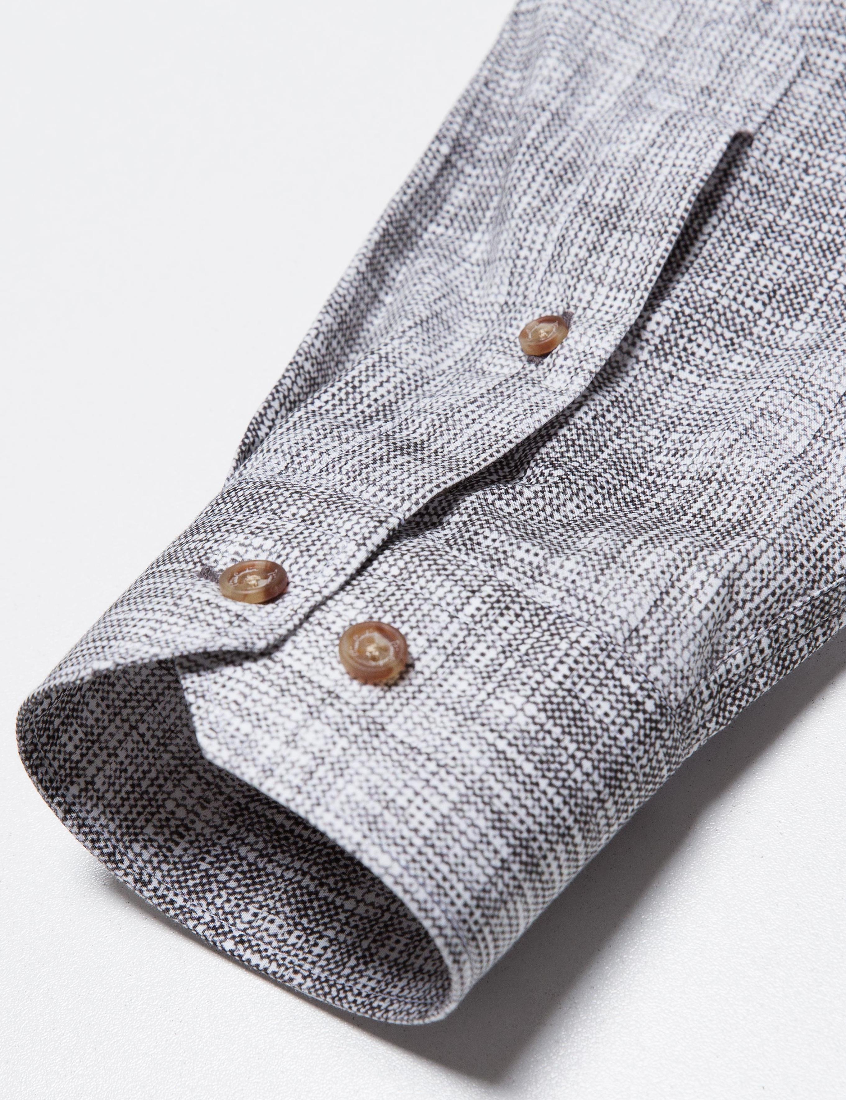 Antrasit Detaylı Beyaz Slim Fit Gömlek