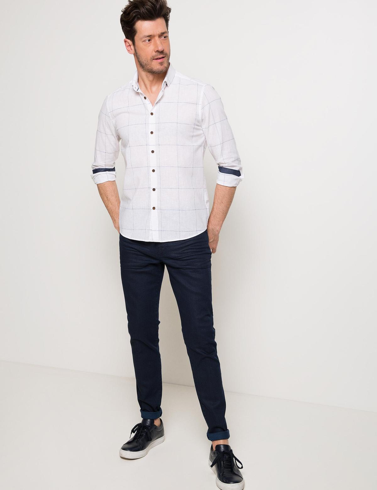 Beyaz Slim Fit Gömlek - 50186224016