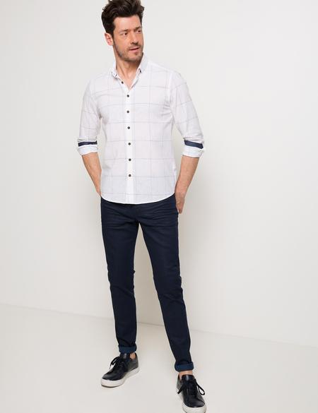 Beyaz Slim Fit Gömlek - 50186224016