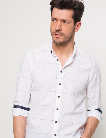 Beyaz Slim Fit Gömlek - 50186224016